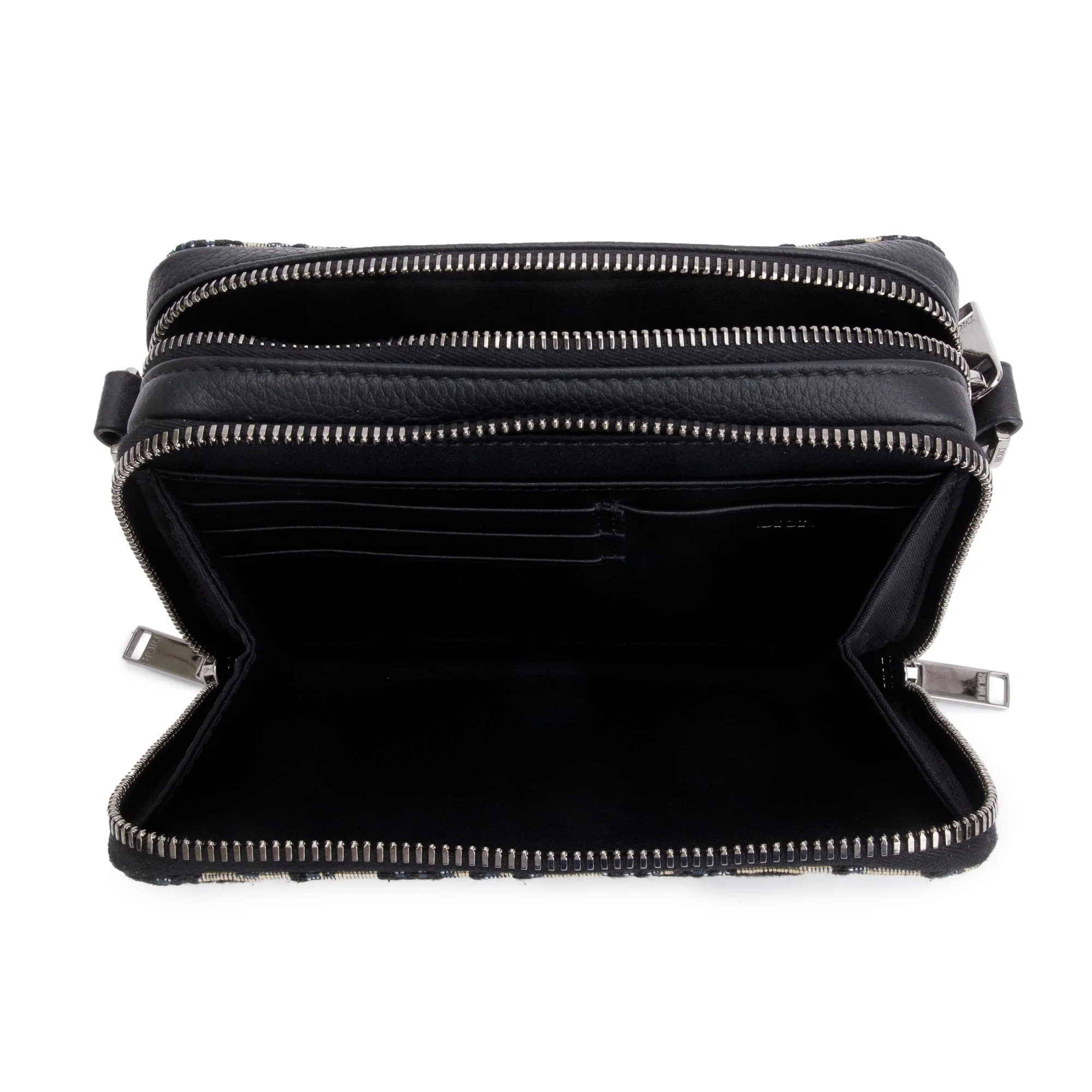 Christion Dior 2024 Oblique Jacquard Zipped Pouch w/ Receipt & Strap - Image 7