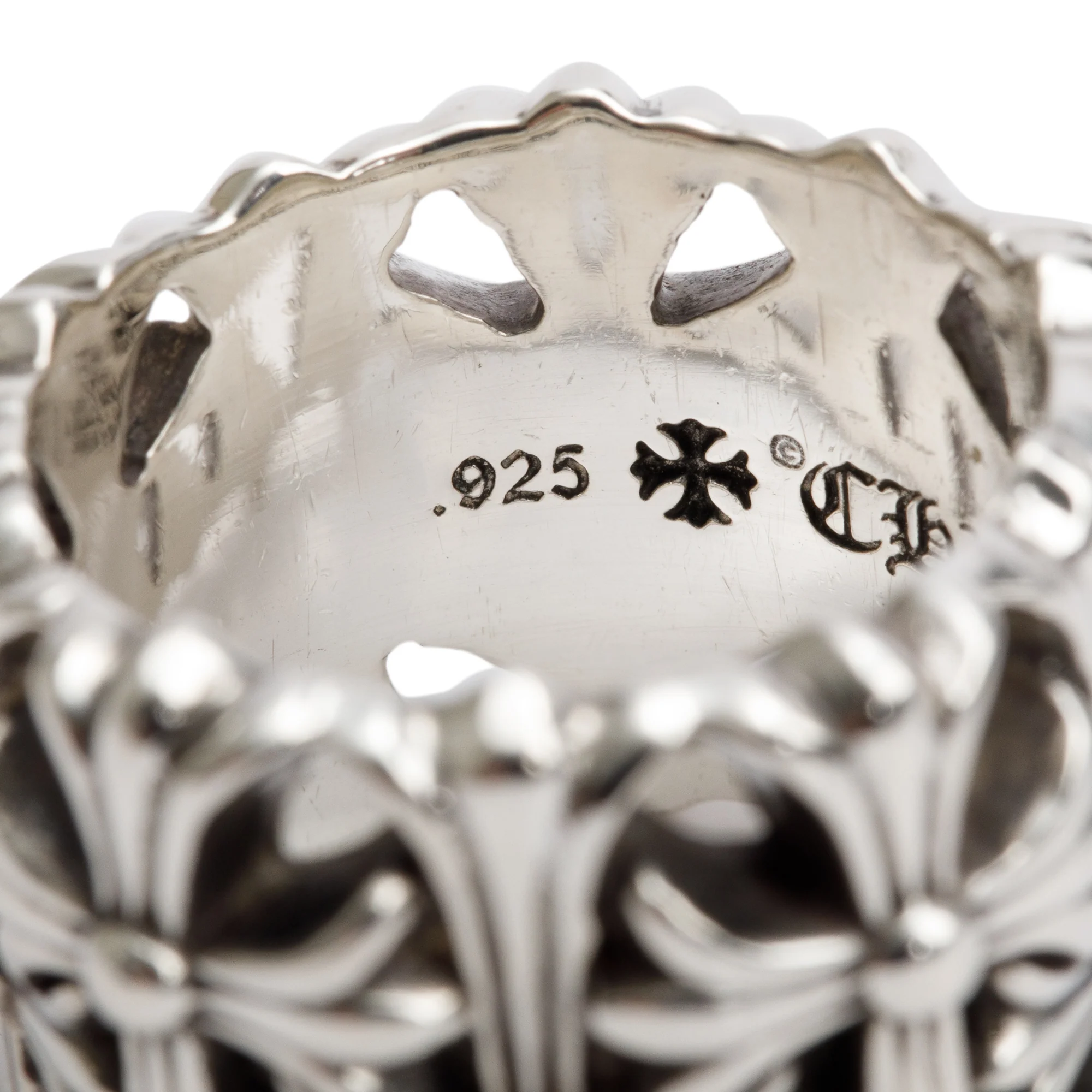 Chrome Hearts Sterling Silver Cemetery Wide 16 MM Band Ring, Size 8 - Image 2