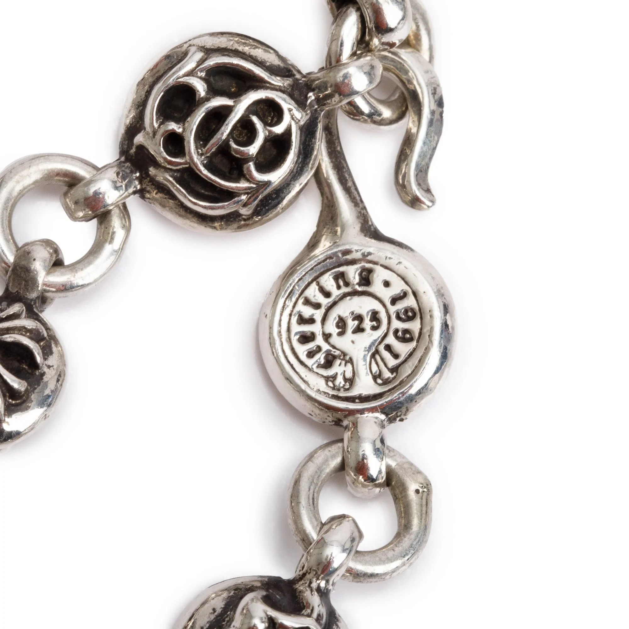 Chrome Hearts Sterling Silver Multi Emblem Ball Bracelet - Image 2