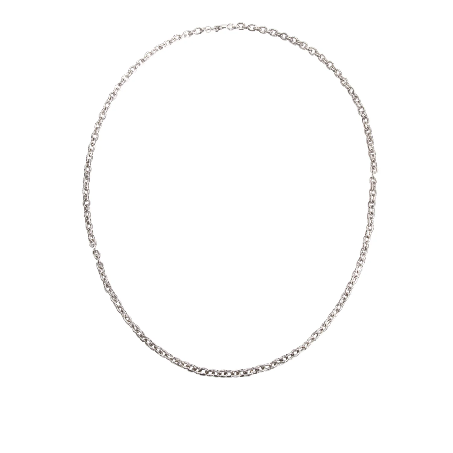 Chrome Hearts Sterling Silver Paper Chain Necklace w/ Box