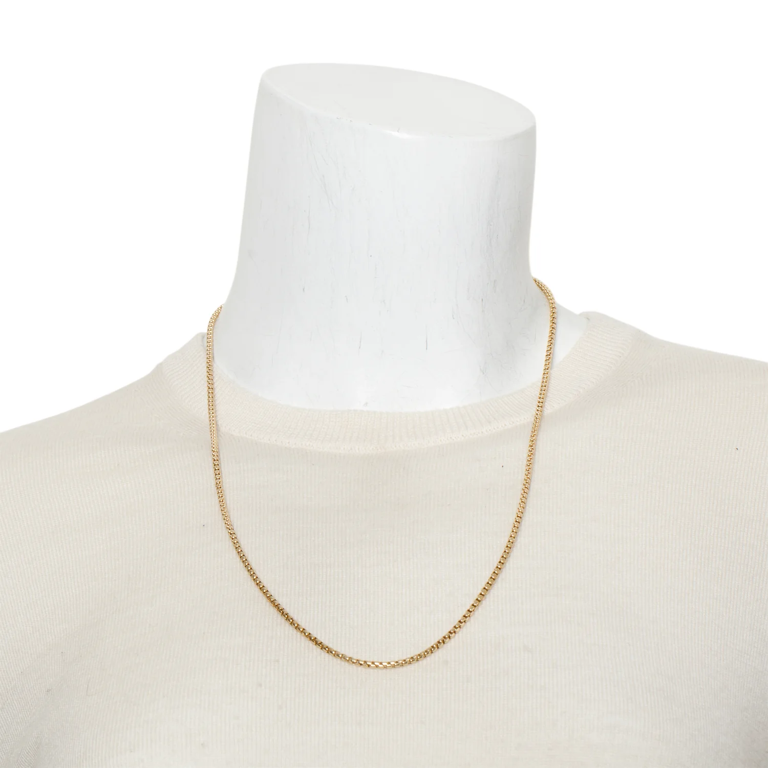 David Yurman 18k Yellow Gold 2.5 MM Box Chain Necklace, 24" w/ Box - Image 2