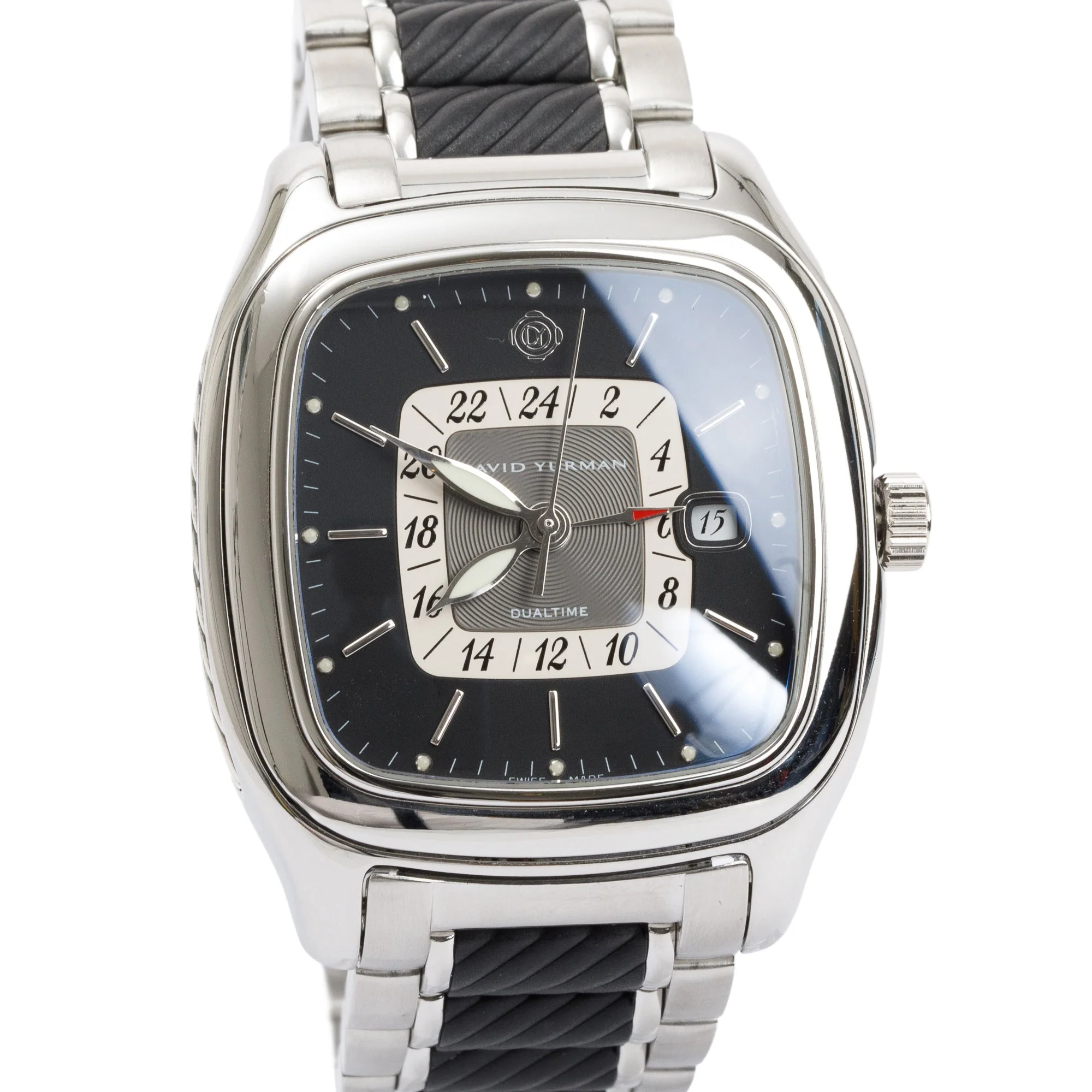 David Yurman Stainless Steel T306-DST Thoroughbred Dual Time 42 MM Automatic Watch - Image 2
