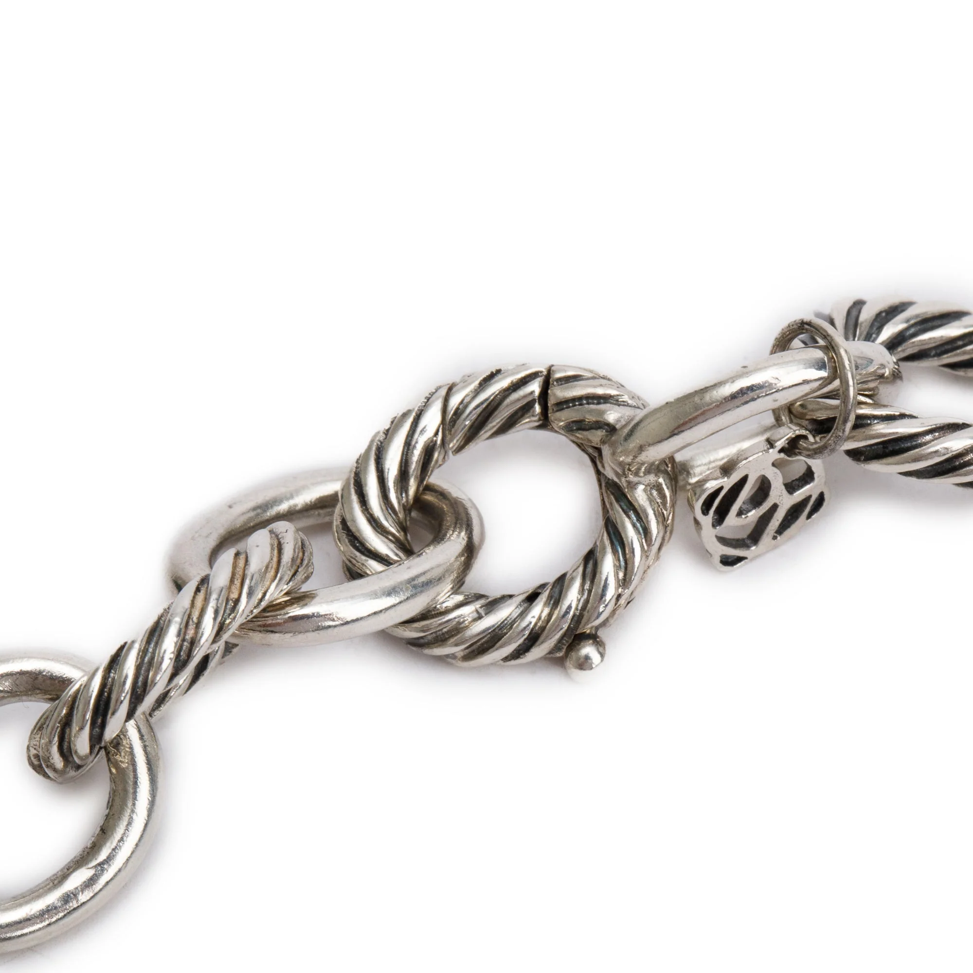 David Yurman Sterling Silver 12 MM Oval Link Chain Necklace - Image 4