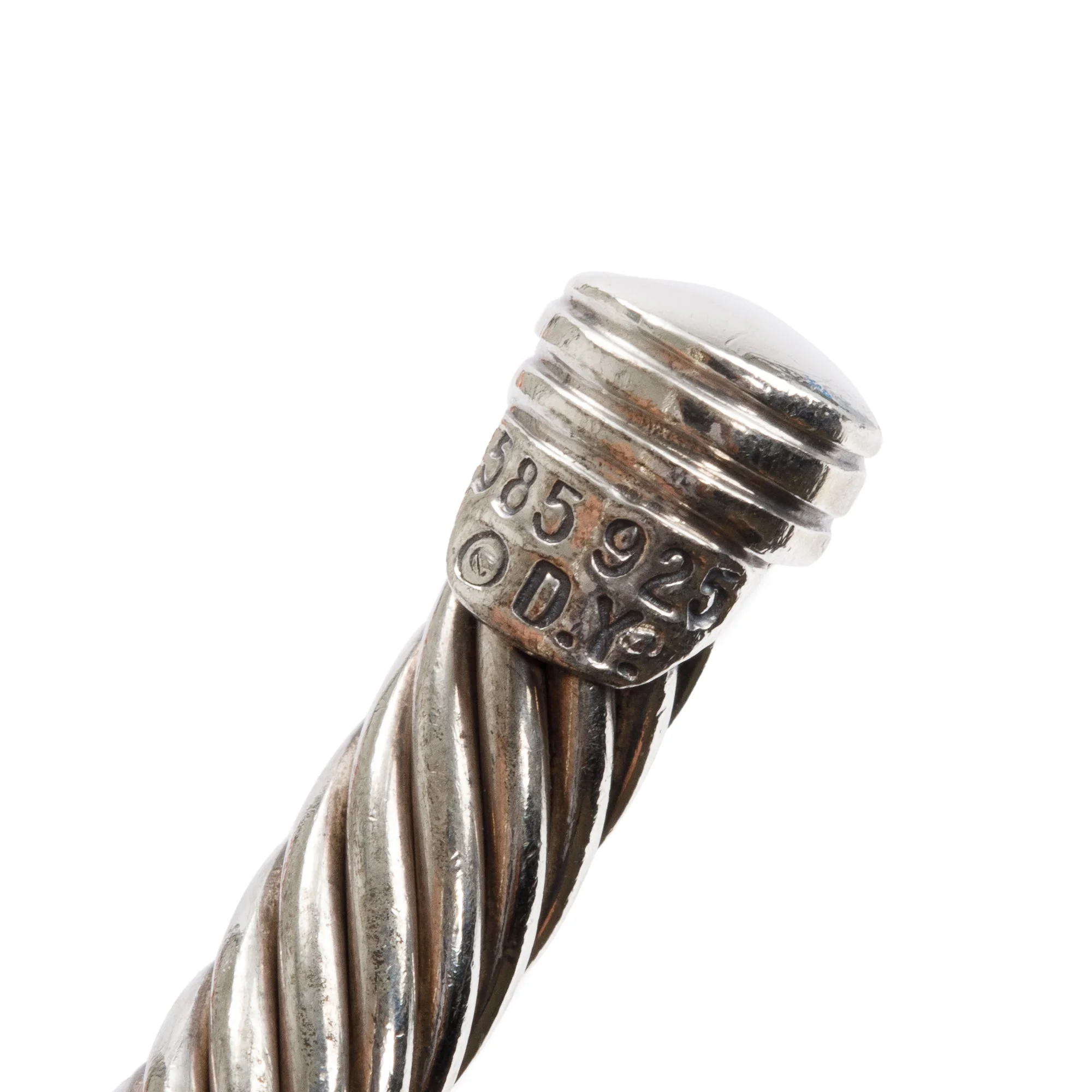 David Yurman Sterling Silver & 14k Yellow Gold Double X Classic 5 MM Cable Bracelet - Image 2