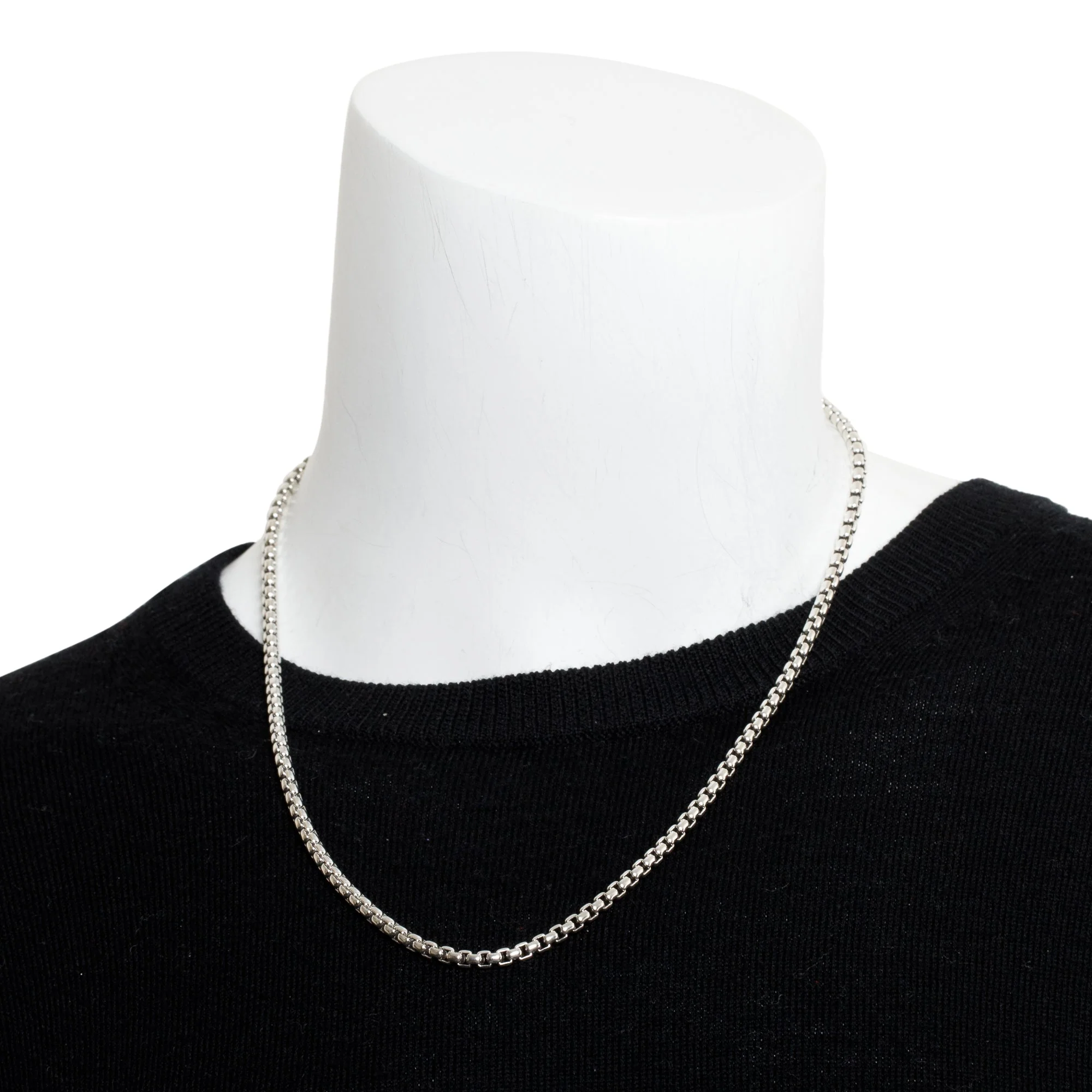 David Yurman Sterling Silver 3.6 MM Box Chain Necklace - Image 2