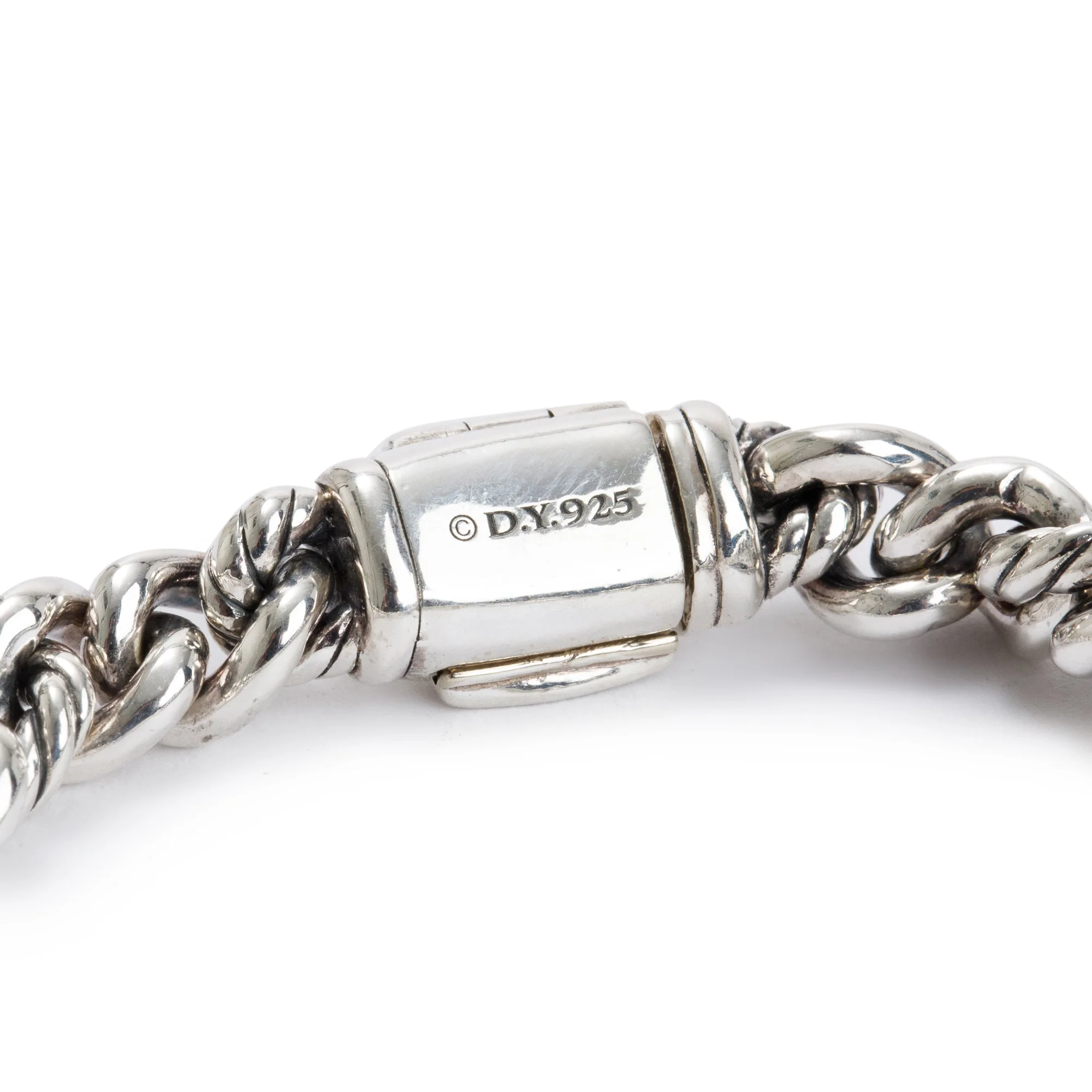David Yurman Sterling Silver Diamond Love Bracelet - Image 2