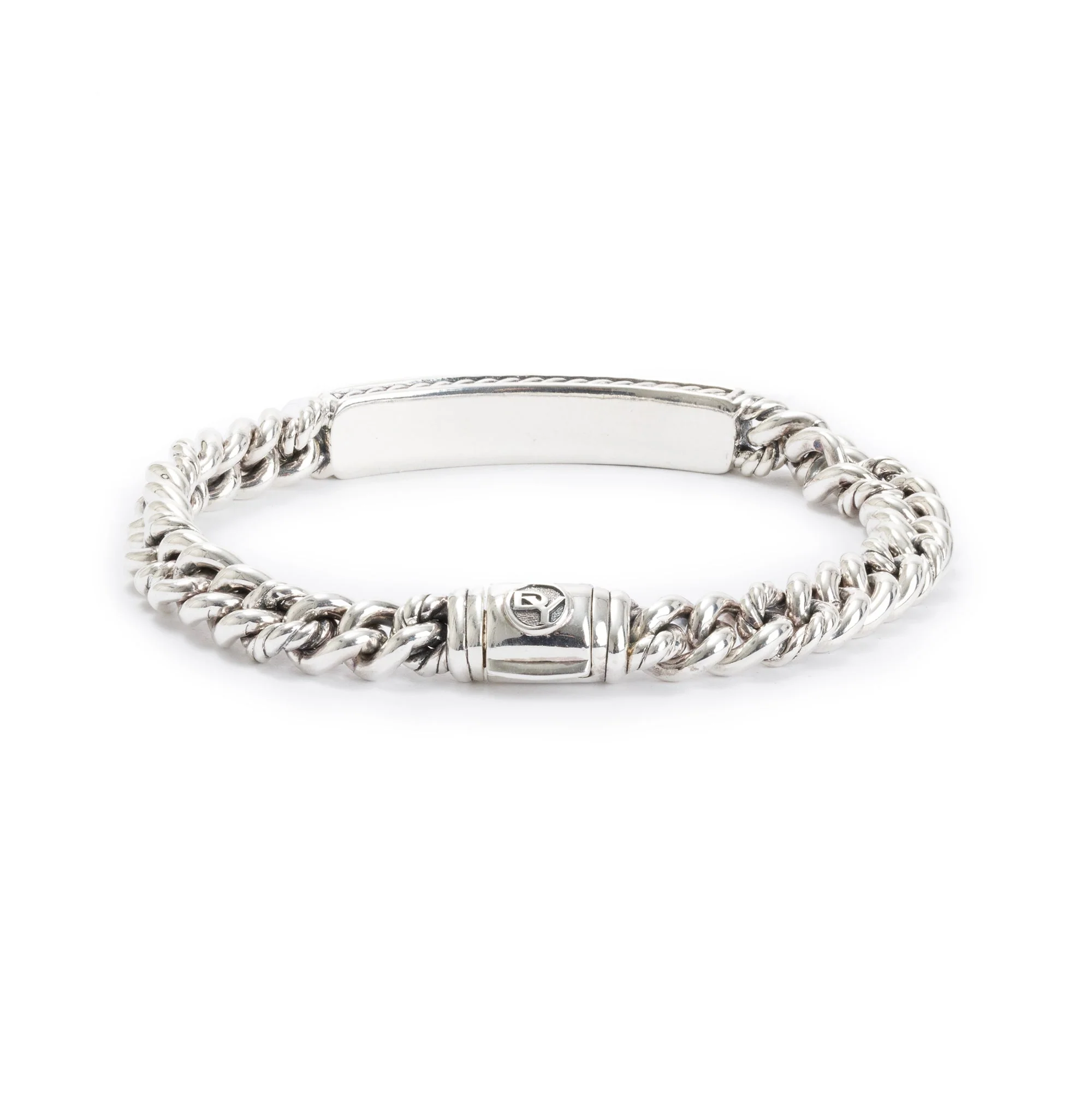 David Yurman Sterling Silver Diamond Love Bracelet - Image 3