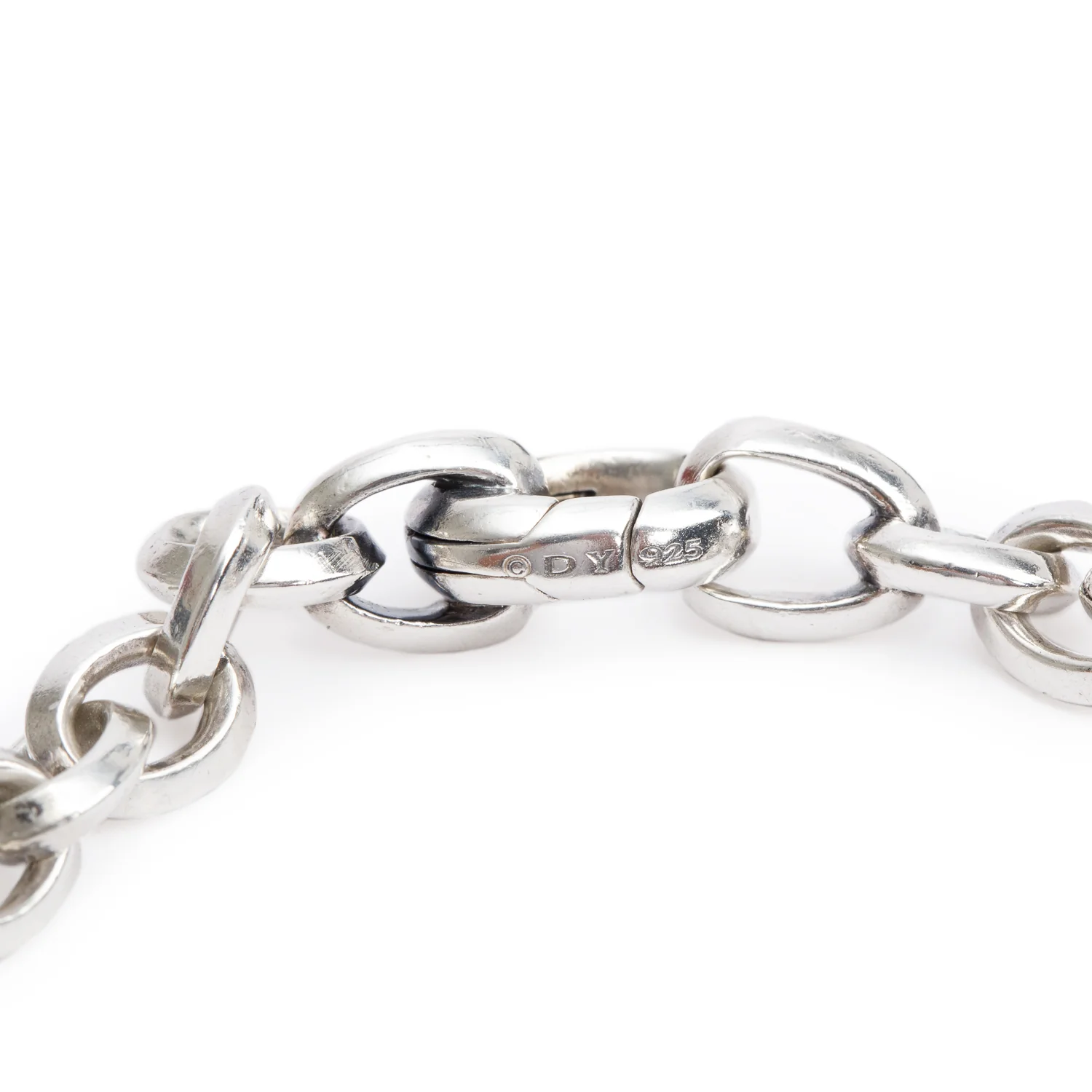 David Yurman Sterling Silver Oval Link Bracelet - Image 2