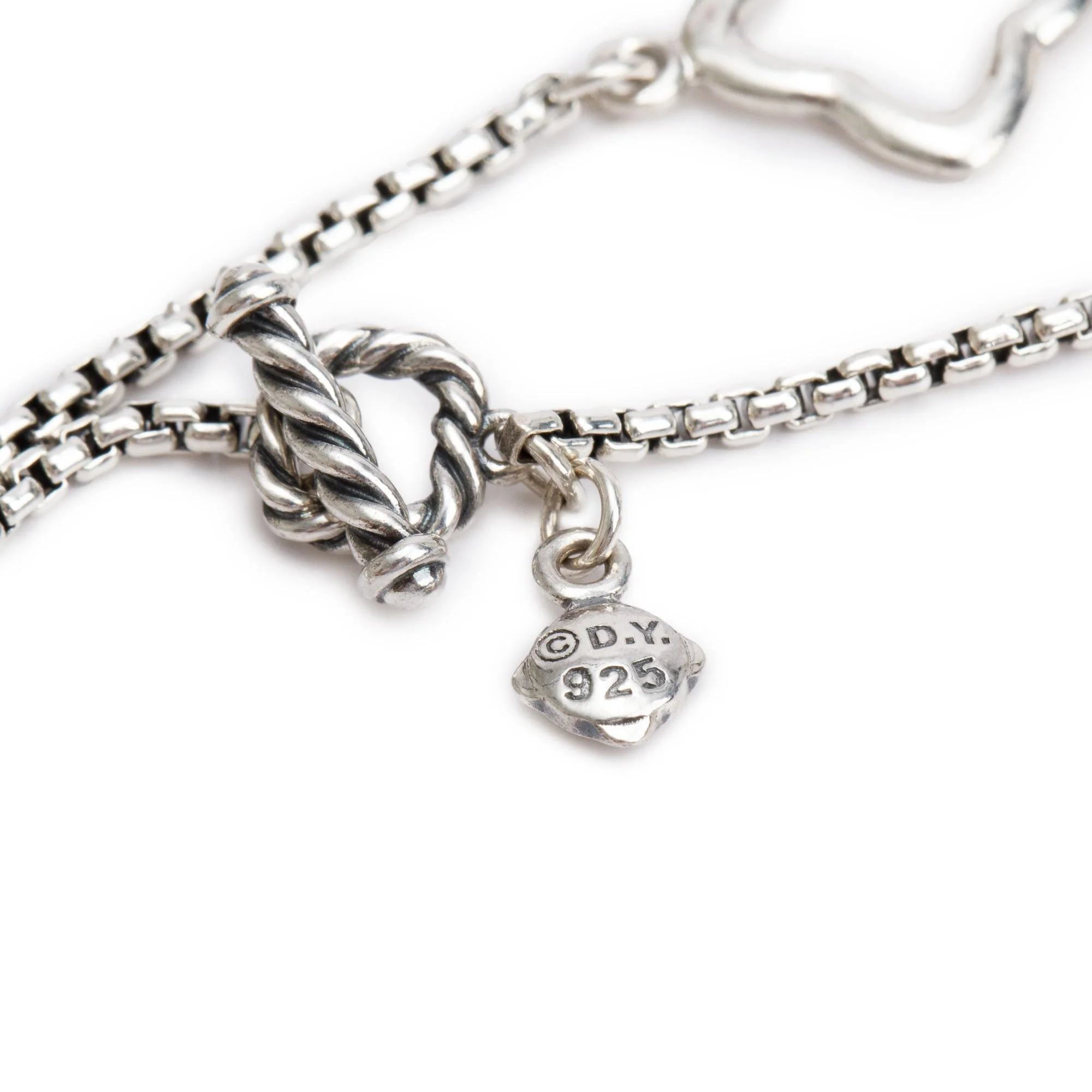 David Yurman Sterling Silver Pearl Quatrefoil Station Long Necklace - Image 4