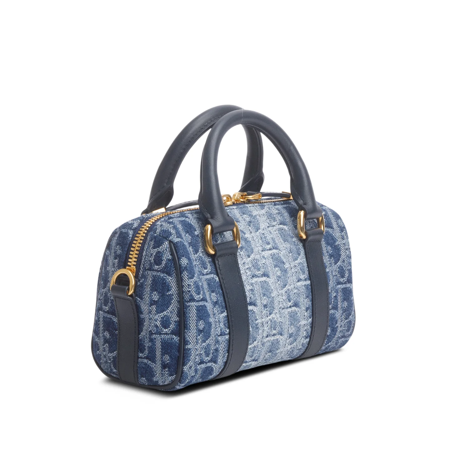 Dior 2024 Blue Oblique Jacquard Groove 17 Nano Bag w/ Strap - Image 6