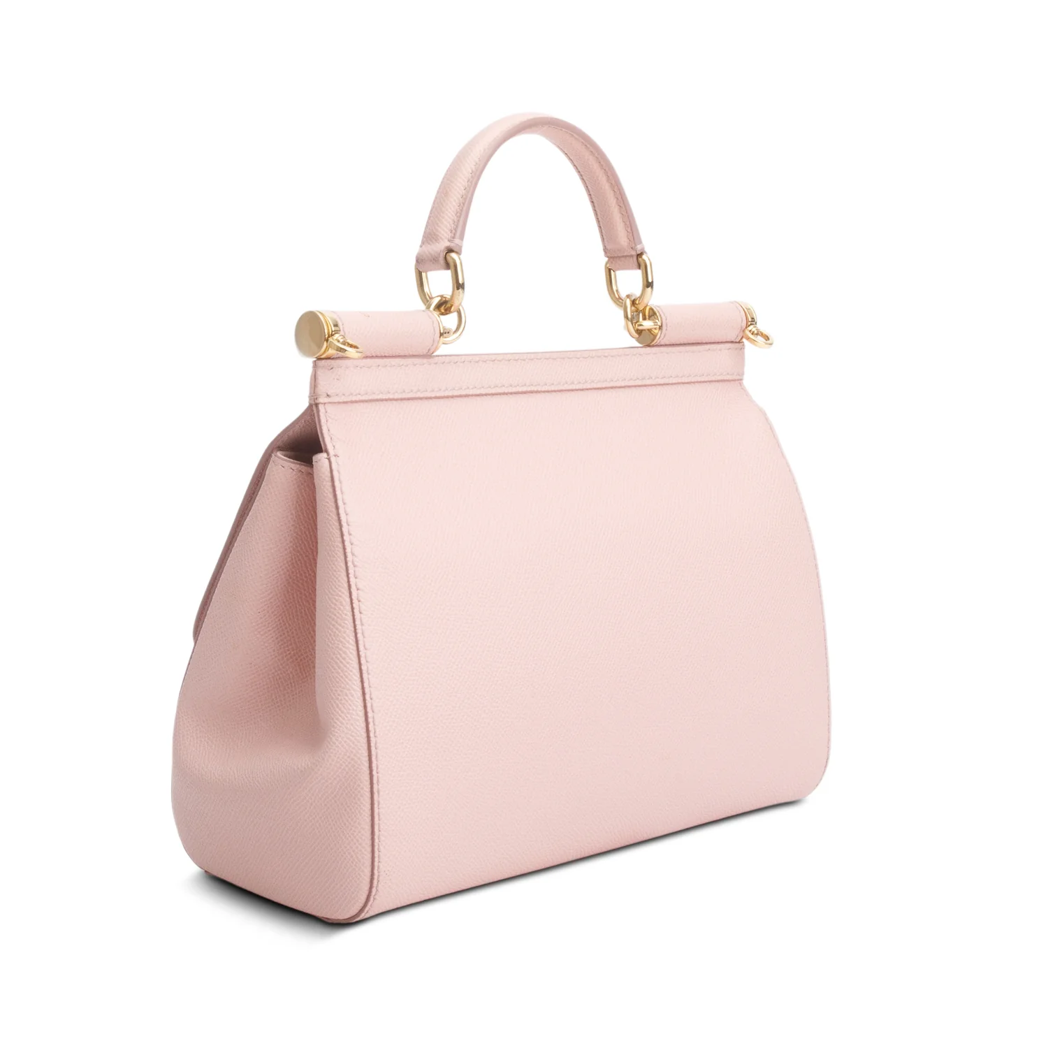 Dolce & Gabanna Pink Dauphine Calfskin Large Sicily Handbag w/ Strap - Image 6