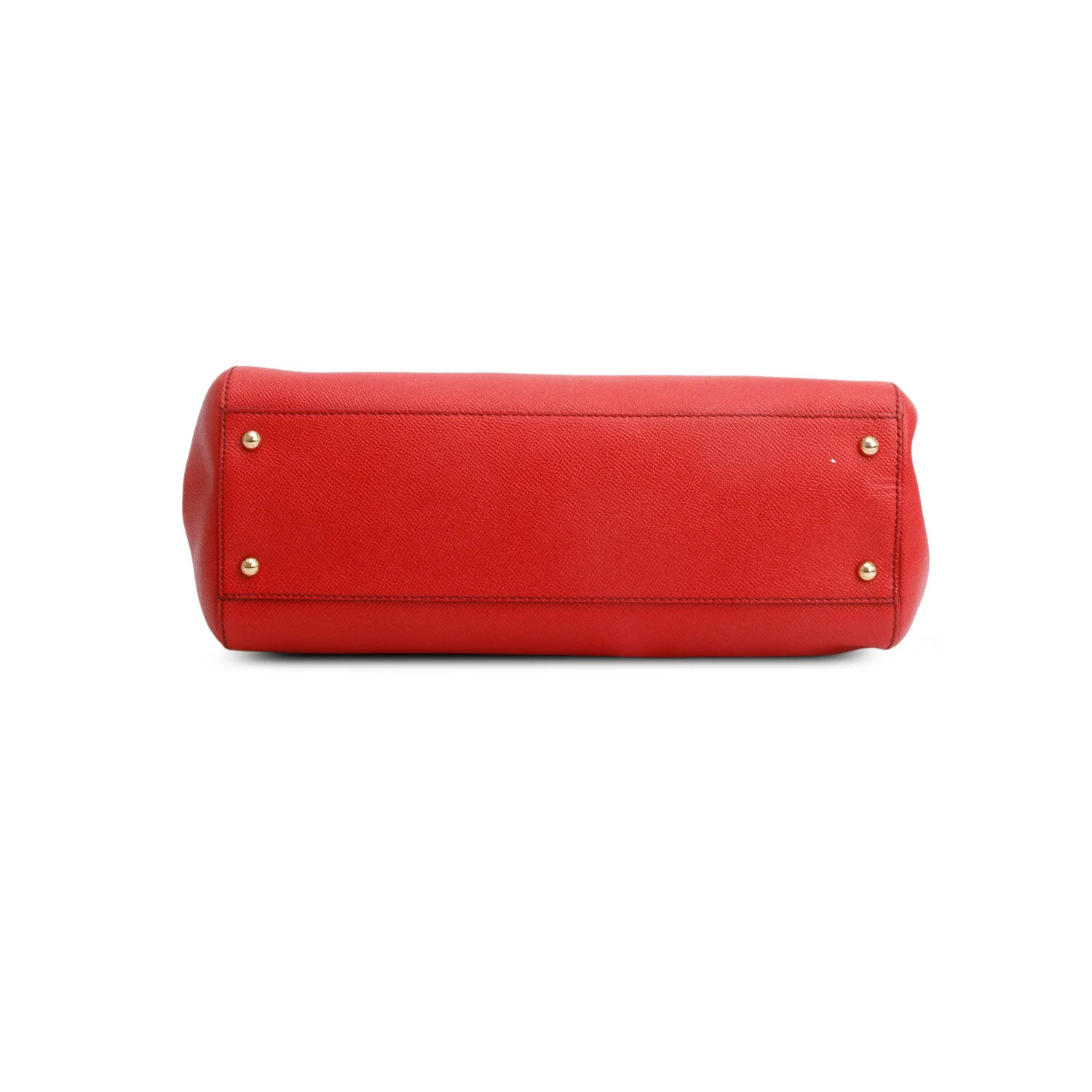 Dolce & Gabanna Red Dauphine Calfskin Leather Large Miss Sicily Handbag w/ Strap - Image 7