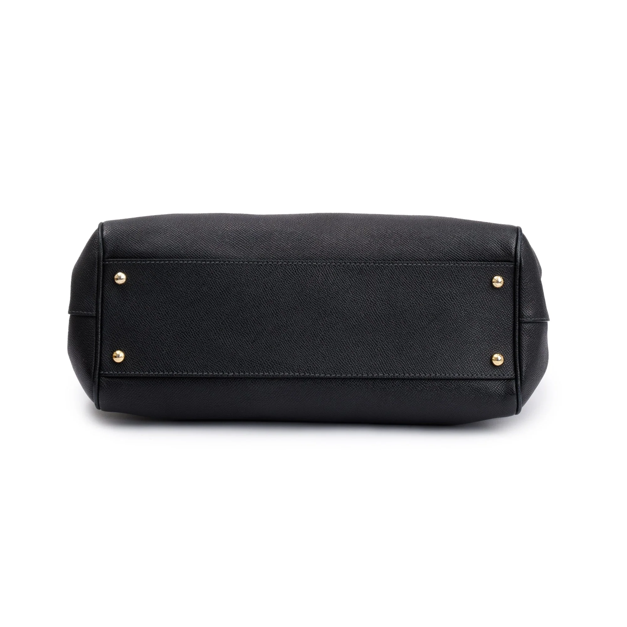 Dolce & Gabbana Black Leather Large Miss Sicily Bag w/ Strap & Authenticity Card - Image 6