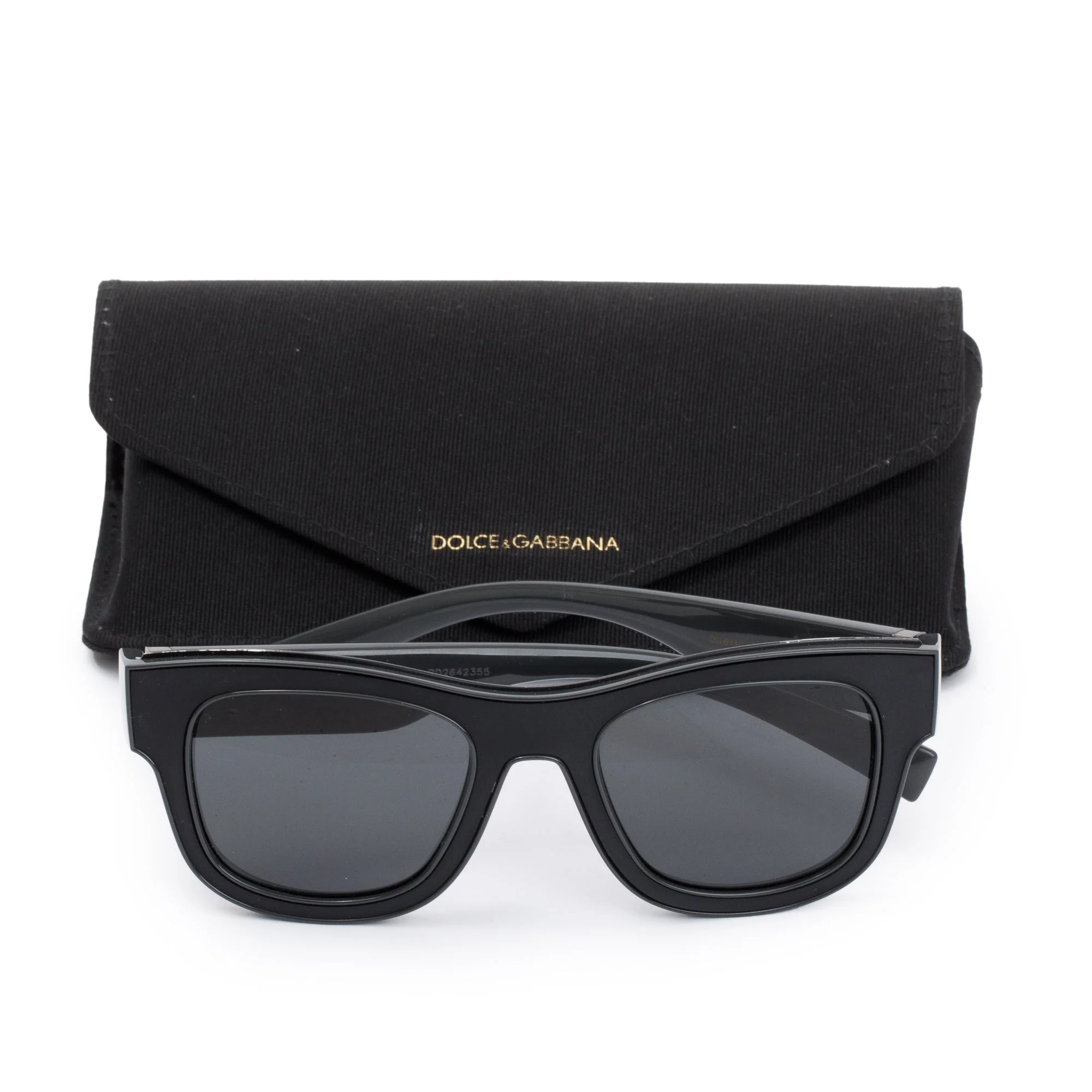 Dolce & Gabbana DG6140 Grey Acetate Square Sunglasses w/ Case - Image 2