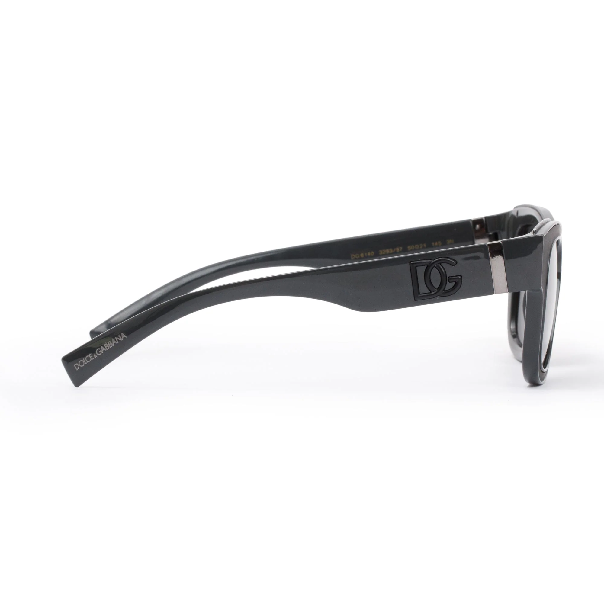 Dolce & Gabbana DG6140 Grey Acetate Square Sunglasses w/ Case - Image 3