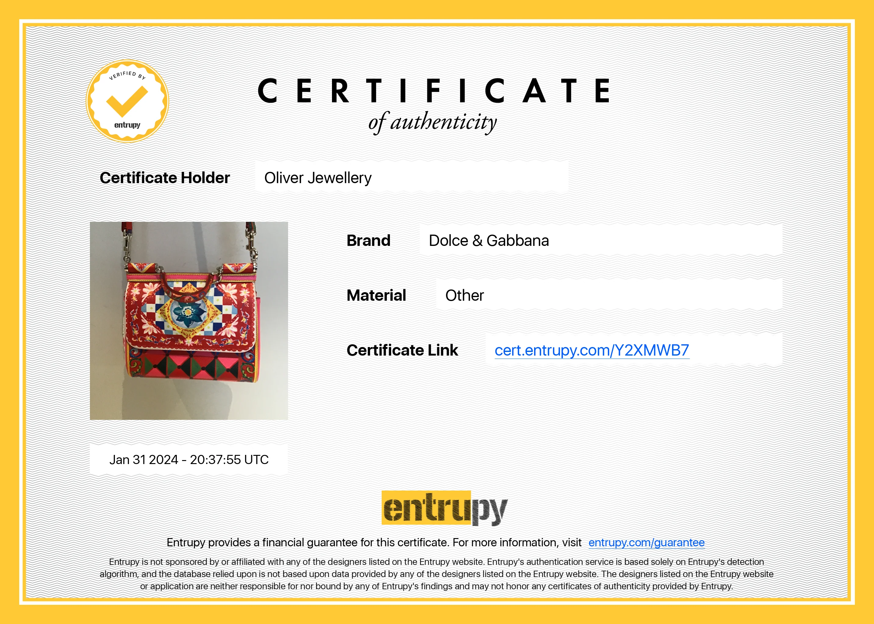 Dolce & Gabbana Multicolour Mambo Print Dauphine Leather Medium Miss Sicily Bag w/ Strap & Authenticity Card - Image 10