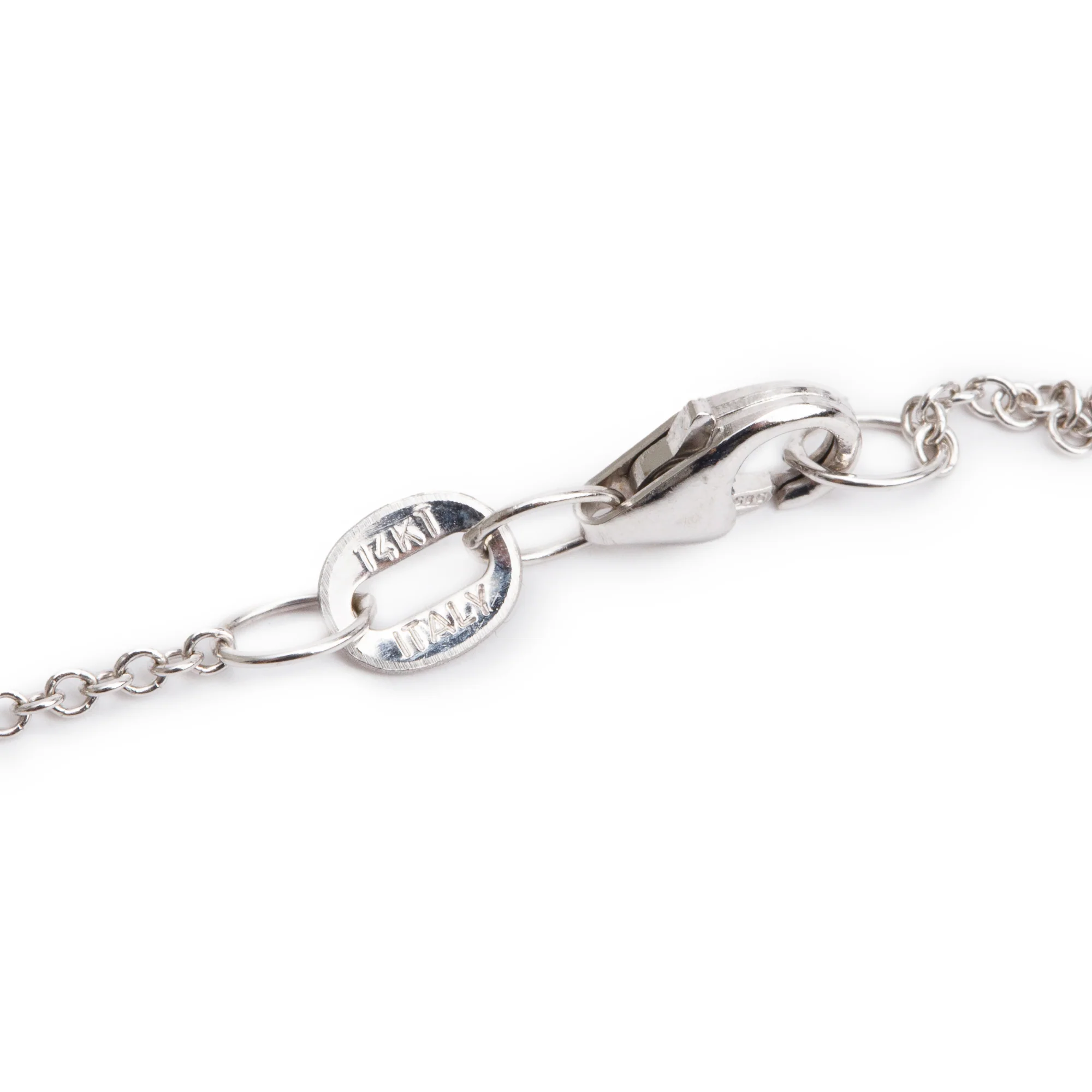 Effy 14k White Gold Black & White Diamond Hamsa Pendant Necklace - Image 4