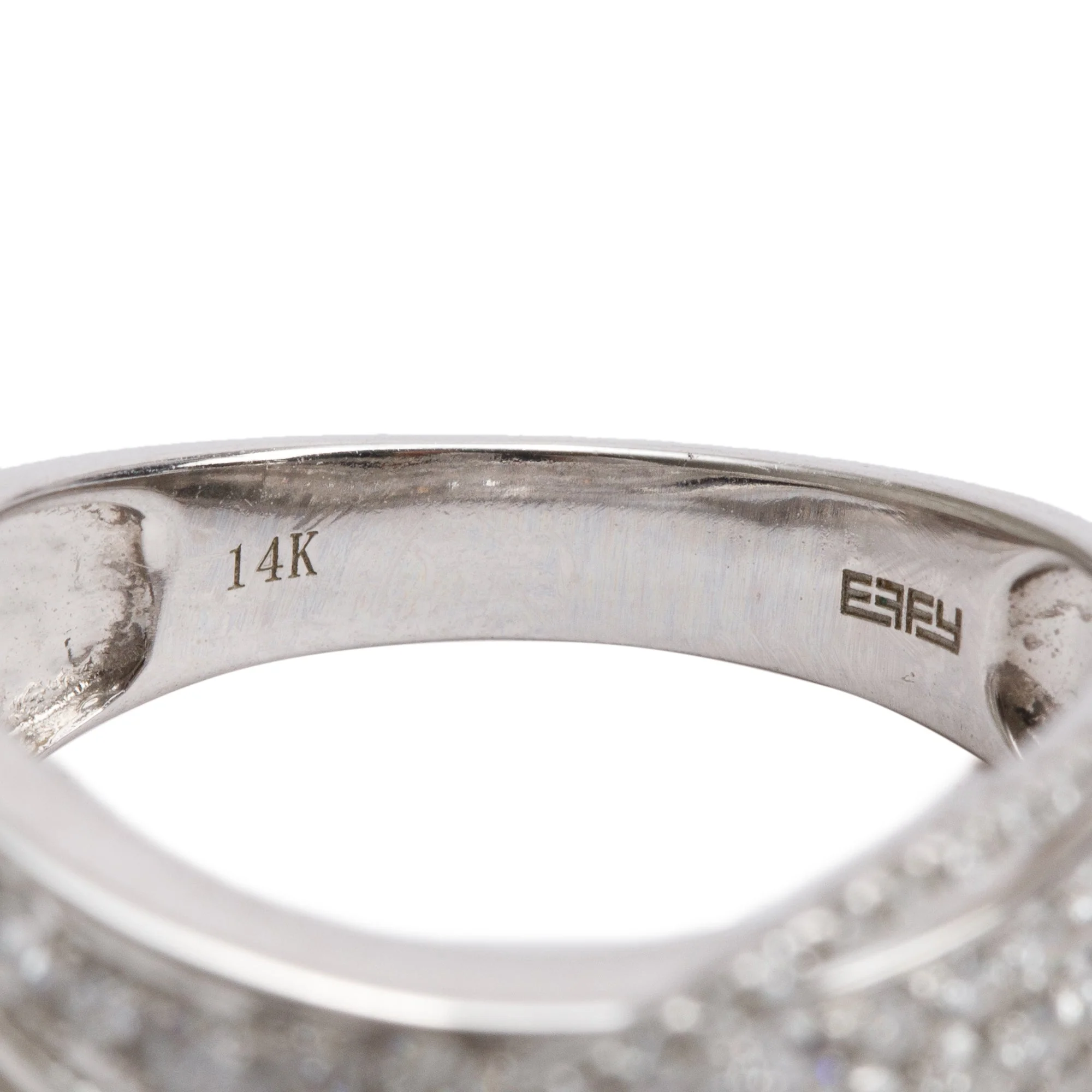 Effy 14k White Gold Diamond Crossover Ring, Size 7 - Image 3