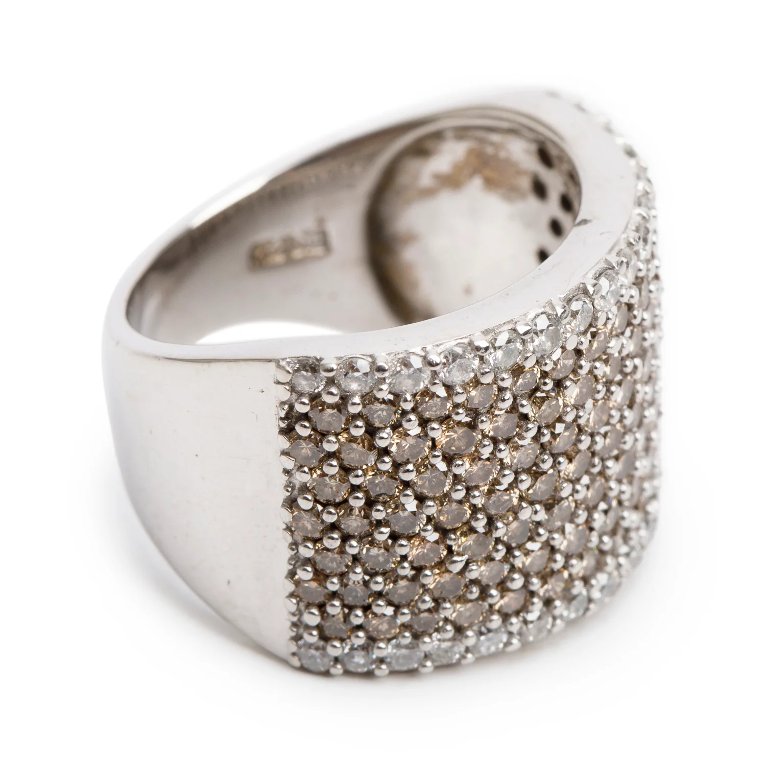 Effy 14k White Gold Pave Diamond Ring, Size 7.25 - Image 2