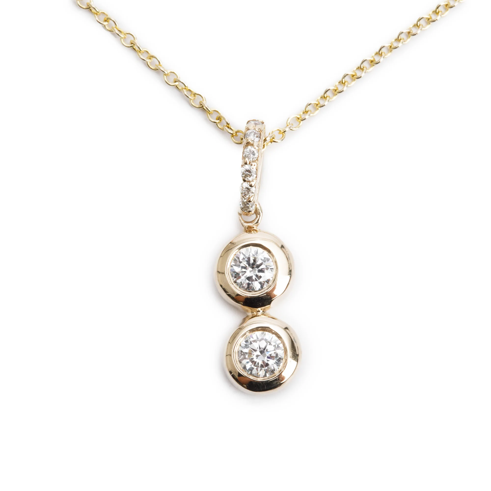 Effy 14k Yellow Gold Diamond Drop Pendant Necklace - Image 2
