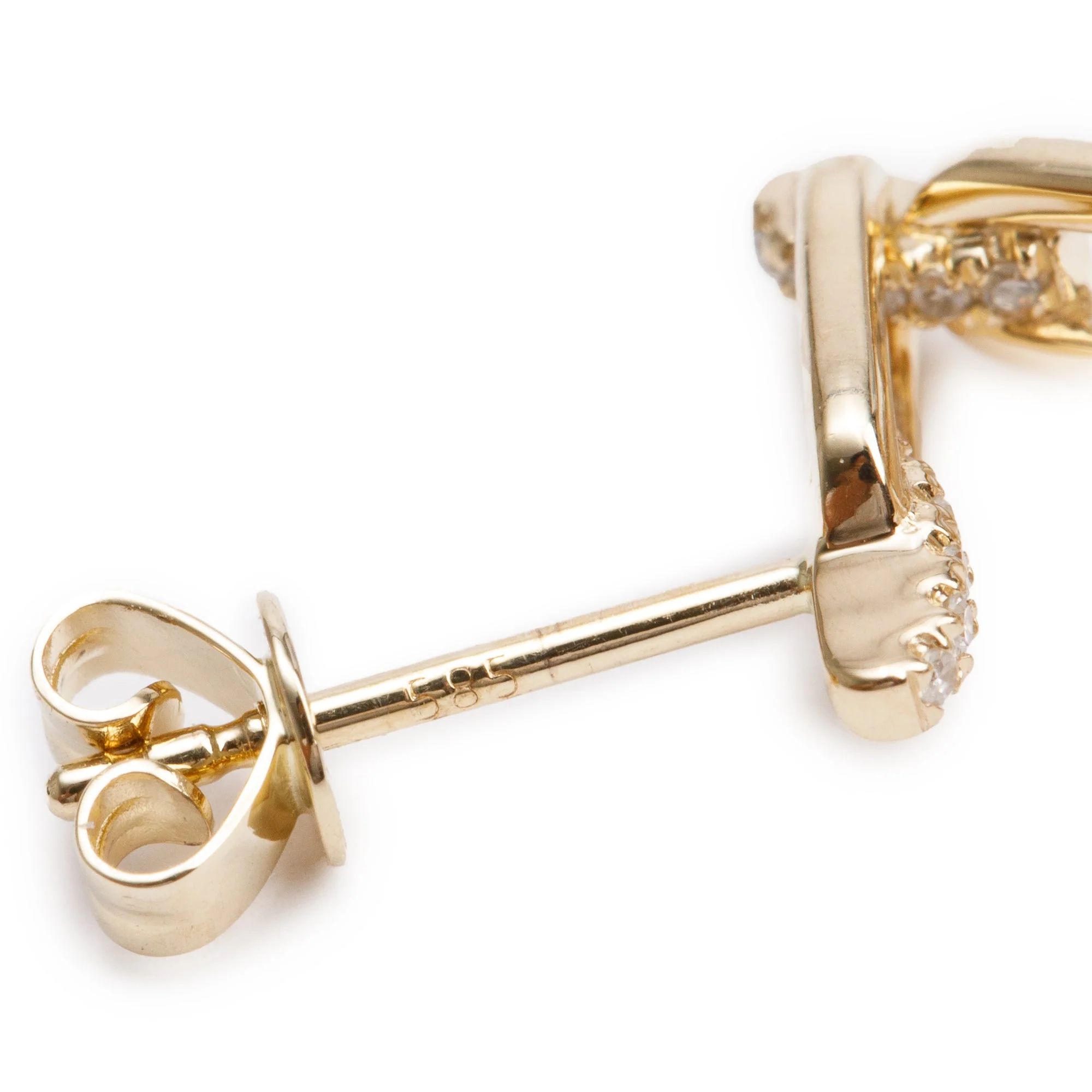 Effy 14k Yellow Gold Pearl & Diamond Drop Earrings - Image 3