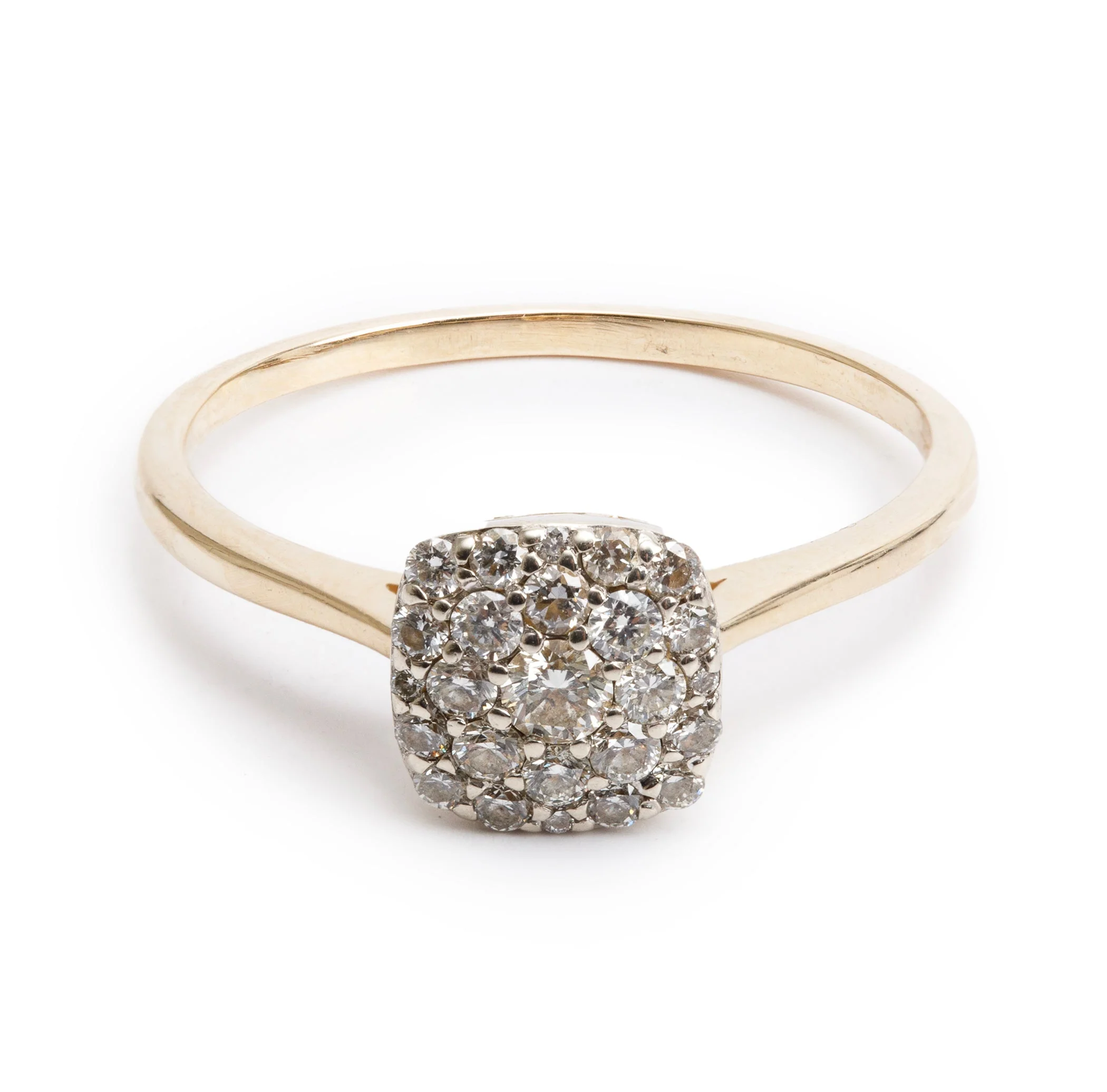 Effy 14k Yellow & White Gold Diamond Cluster Ring, Size 10 - Image 2