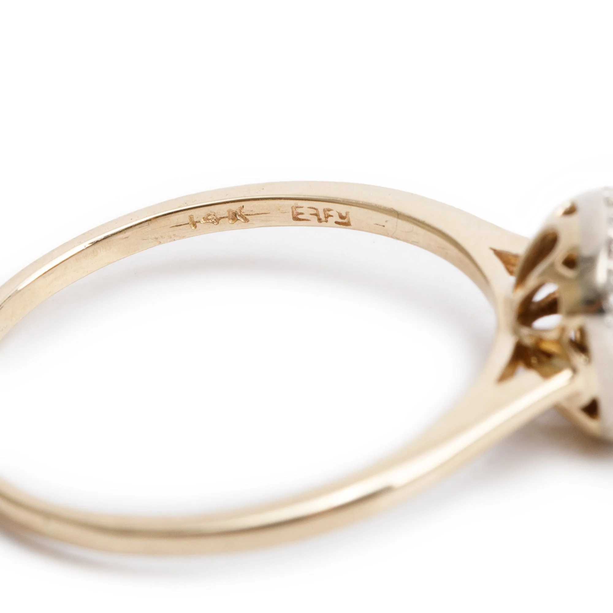 Effy 14k Yellow & White Gold Diamond Cluster Ring, Size 10 - Image 3