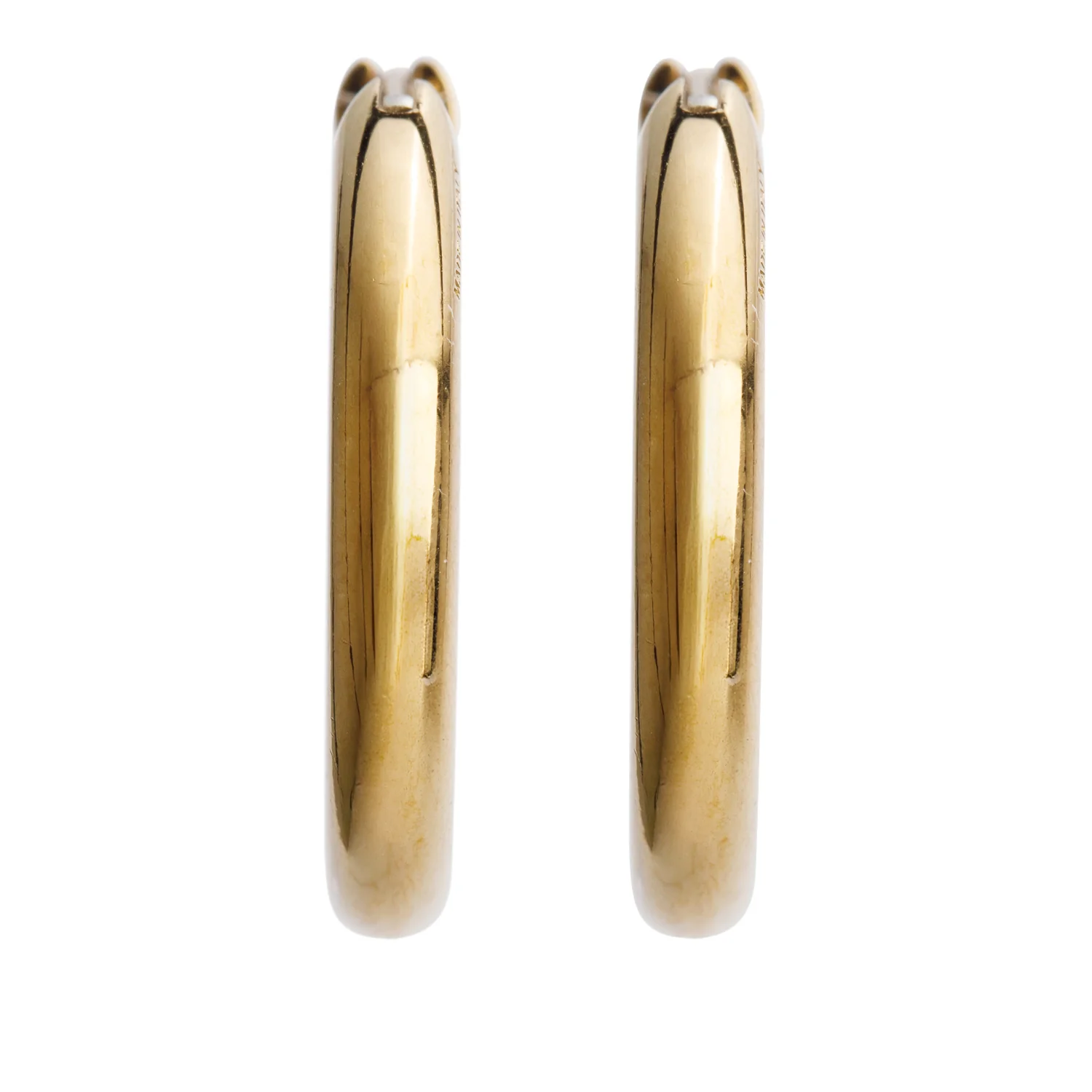 Fendi 2023 Gold-Tone Metal F is Fendi Earrings w/ Box & Receipt - Image 4