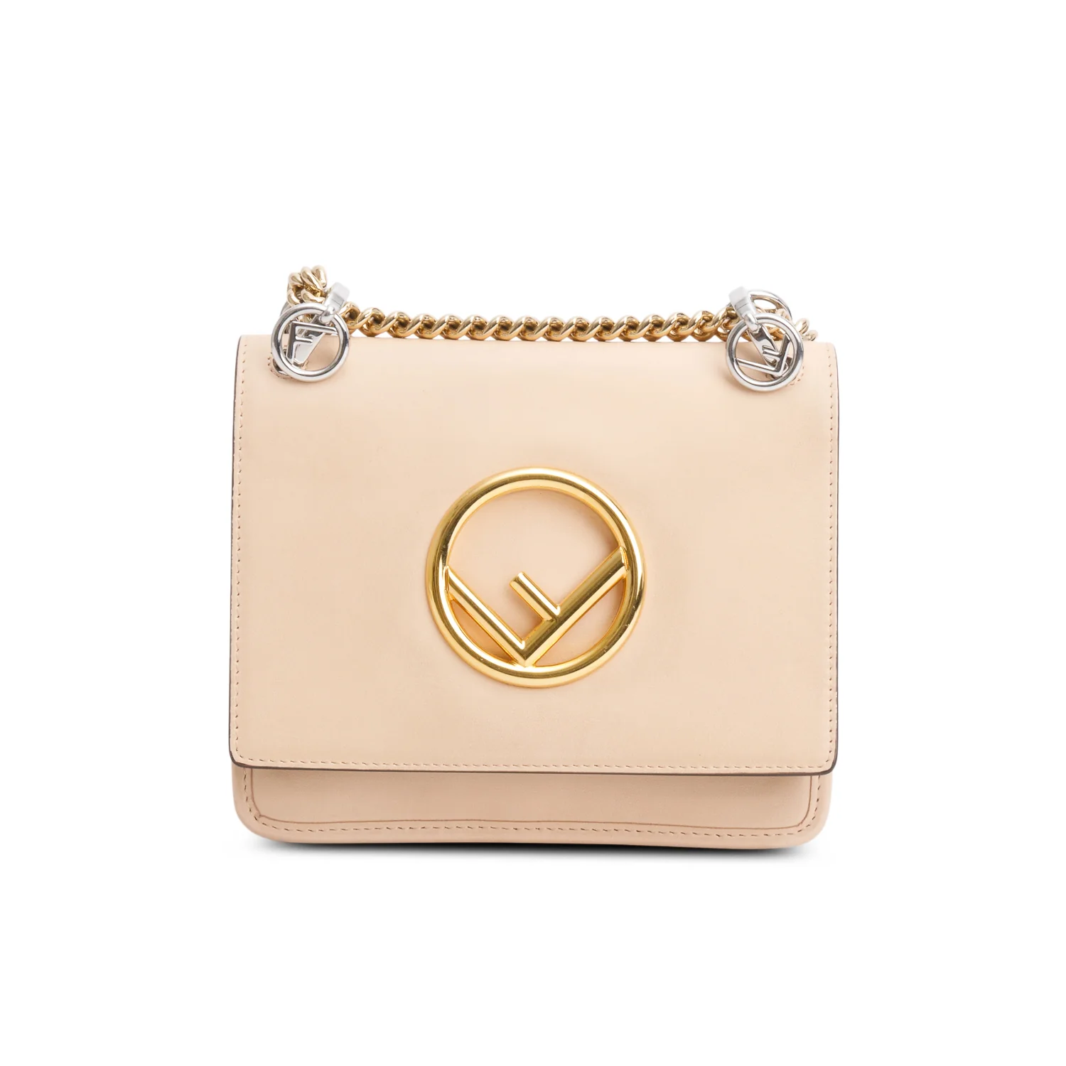 Fendi Beige Vitello Century Opaco F is Fendi Small Kan I Shoulder Bag - Image 3