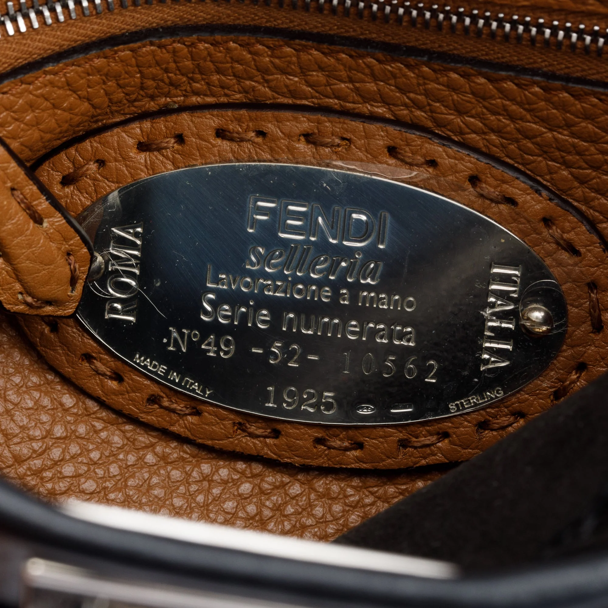 Fendi Black Calfskin Leather Mini Peekaboo ISeeU Bag w/ Strap - Image 8