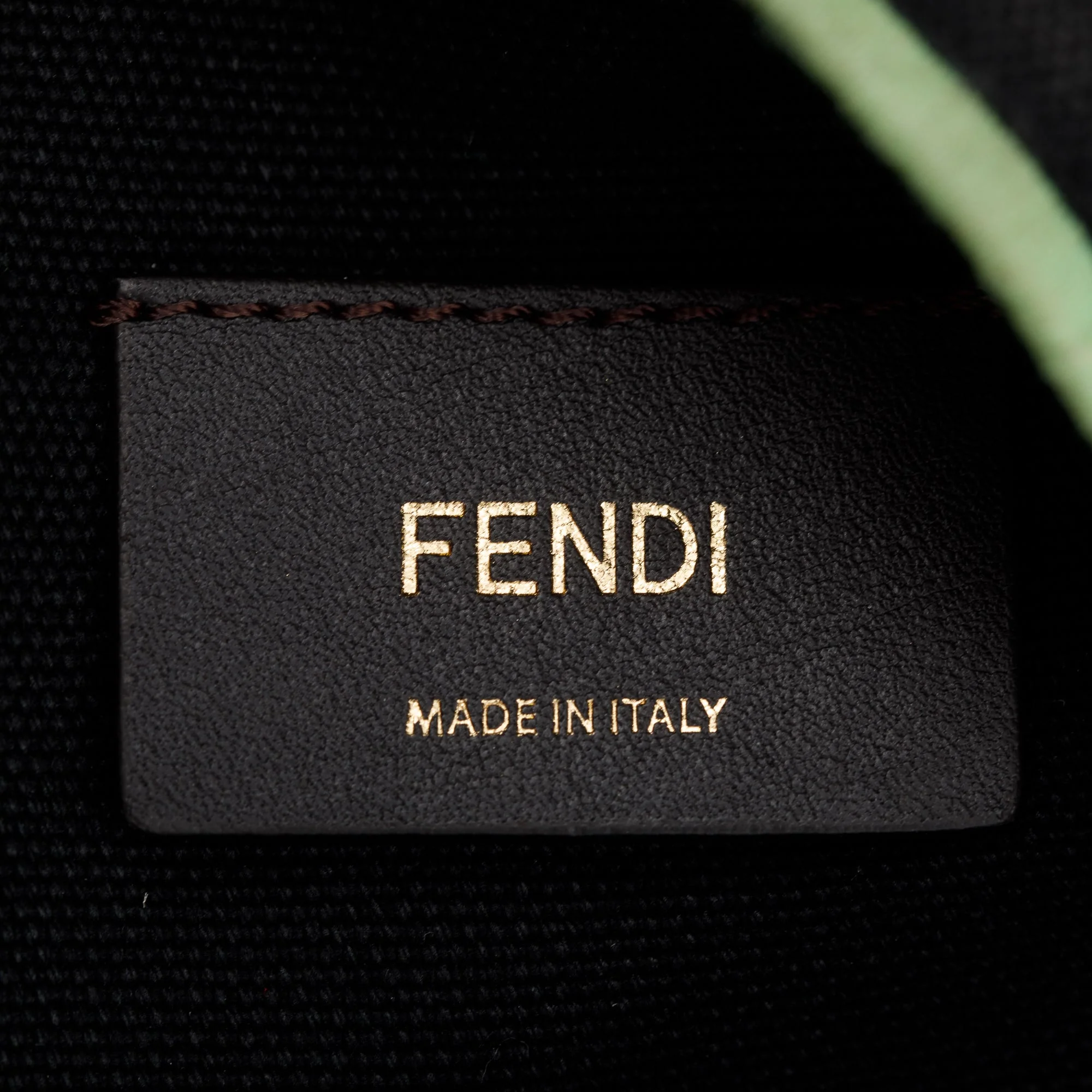 Fendi Black/Green Floral Embroidered Canvas Psychedelic Mini Mon Tresor Bucket Bag w/ Strap - Image 10