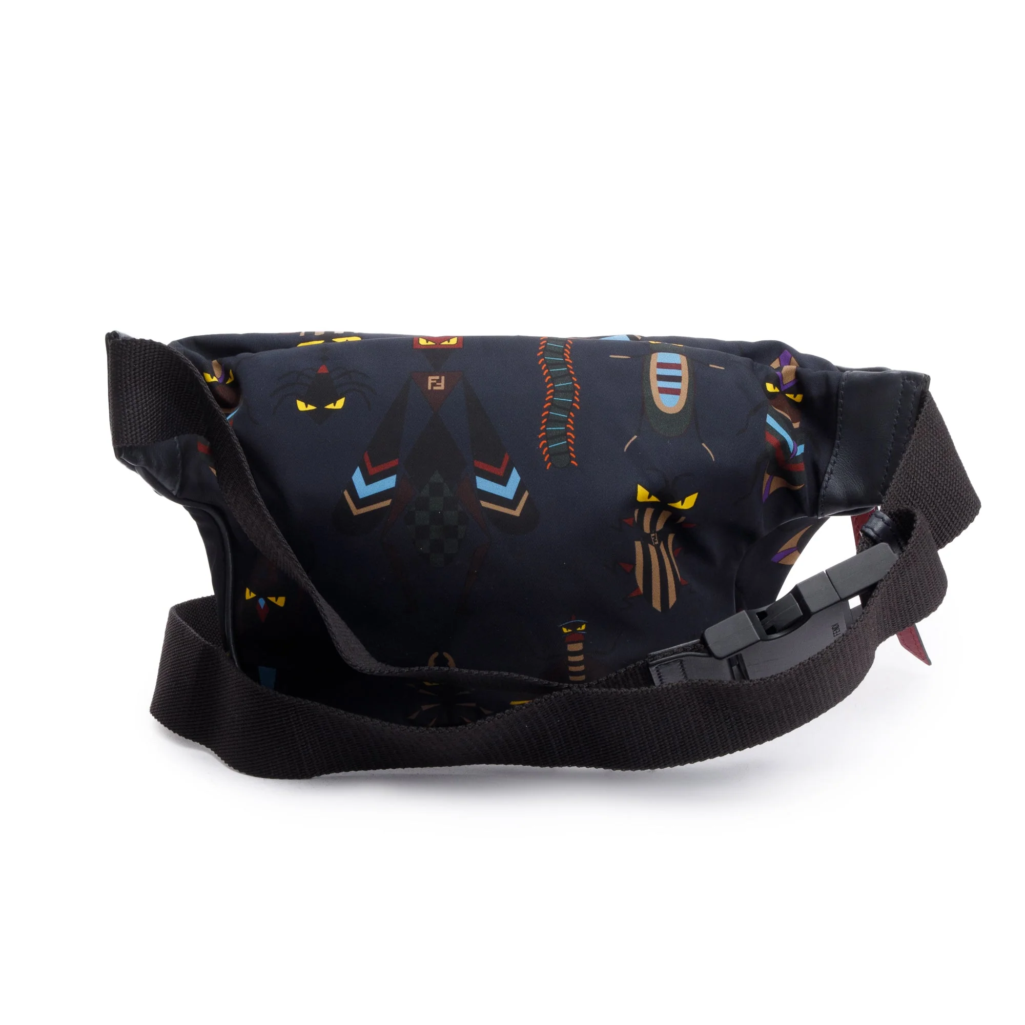 Fendi Black Nylon Bugs Motif Belt Bag - Image 3
