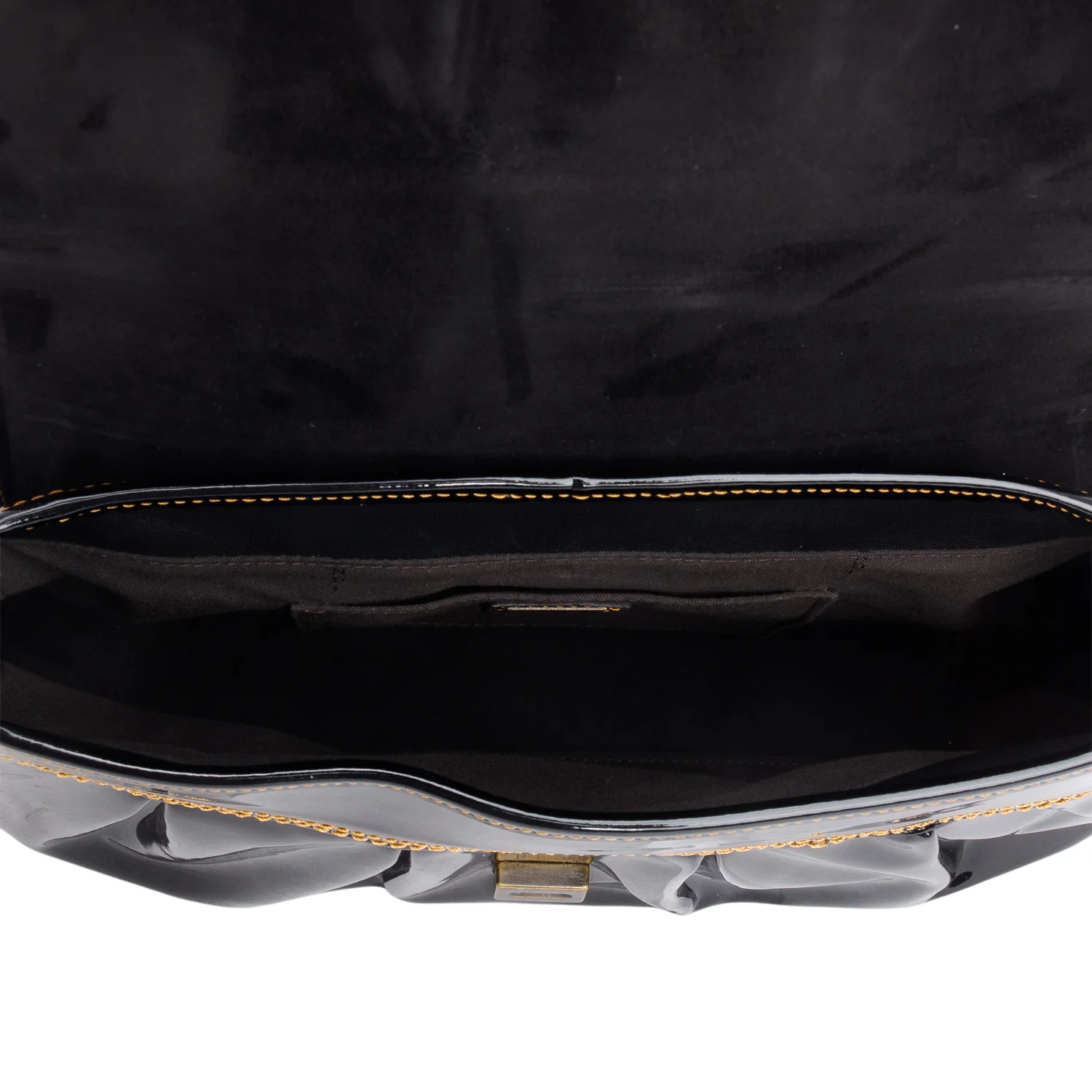 Fendi Black Patent Leather B Shoulder Bag - Image 7