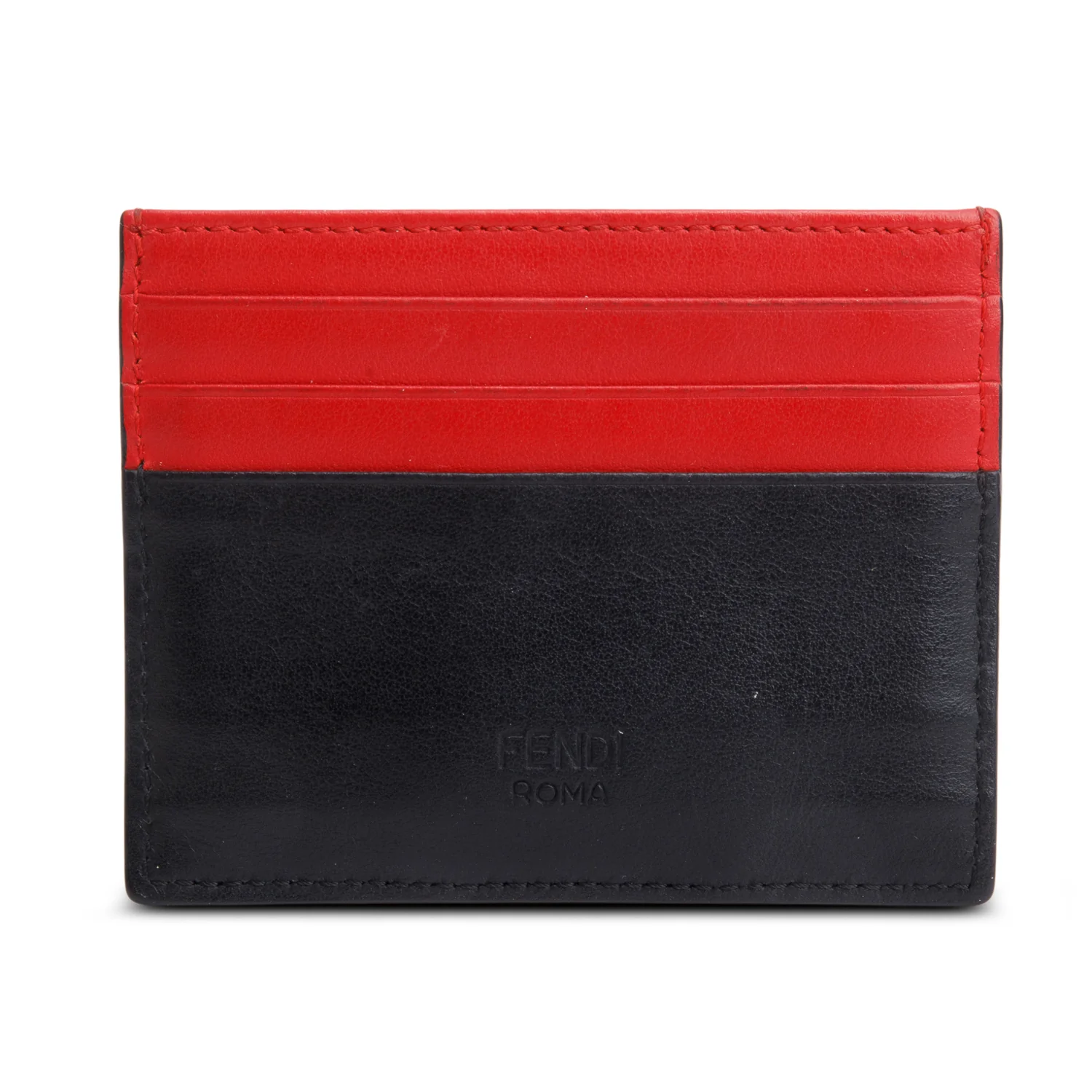 Fendi Black Vitello Century Monster Eyes Card Holder w/ Box - Image 4
