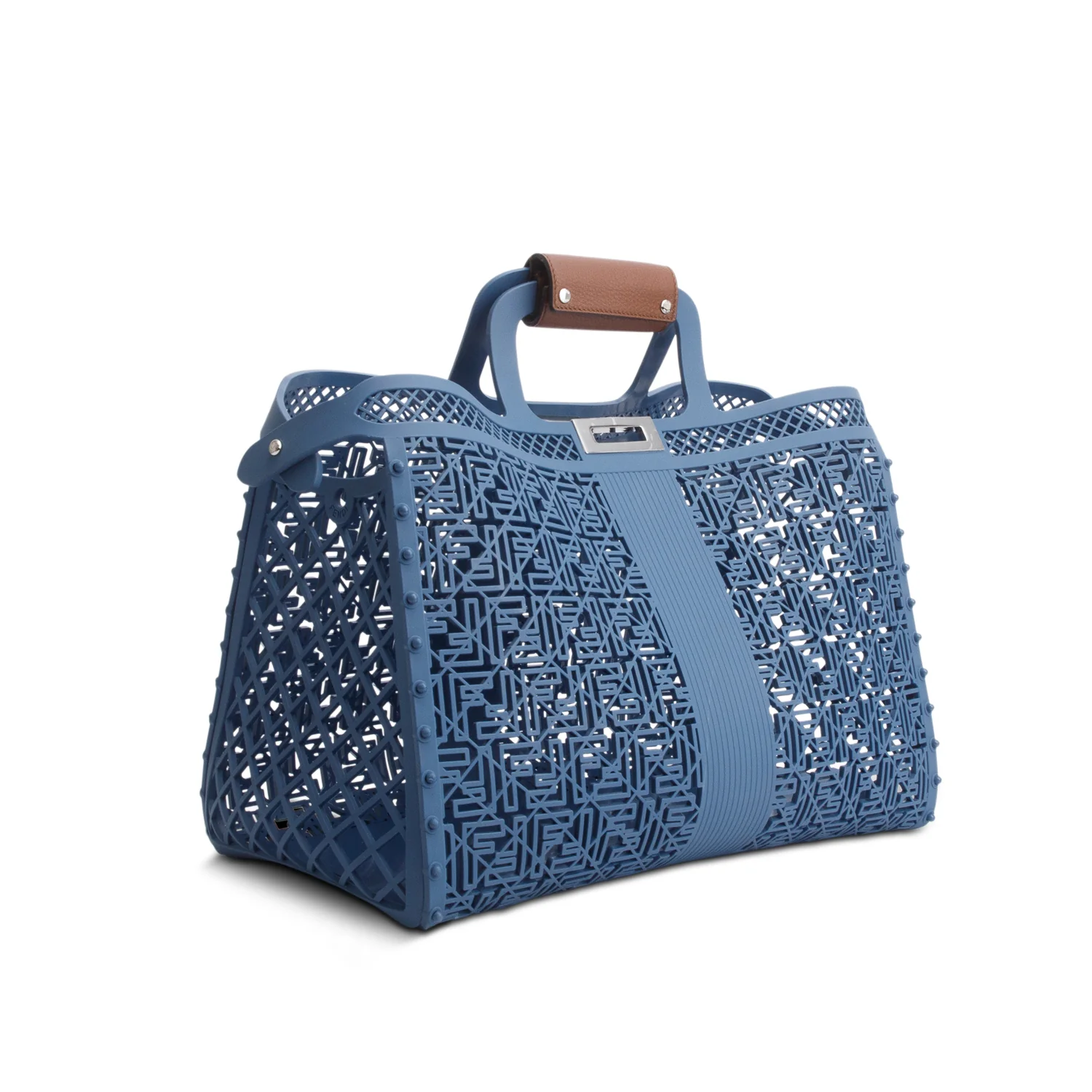 Fendi Blue Recycled Plastic Forty8 Basket - Image 2