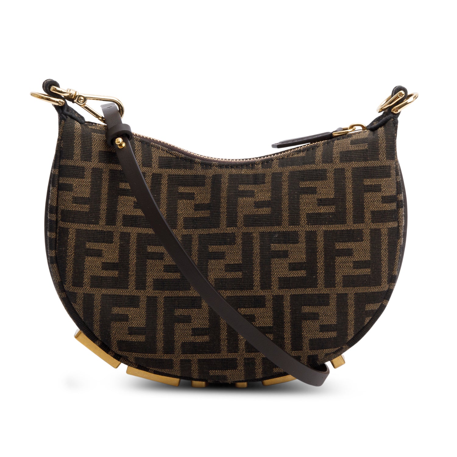Fendi Brown FF Zucca Jacquard Mini Fendigraphy Bag w/ Box