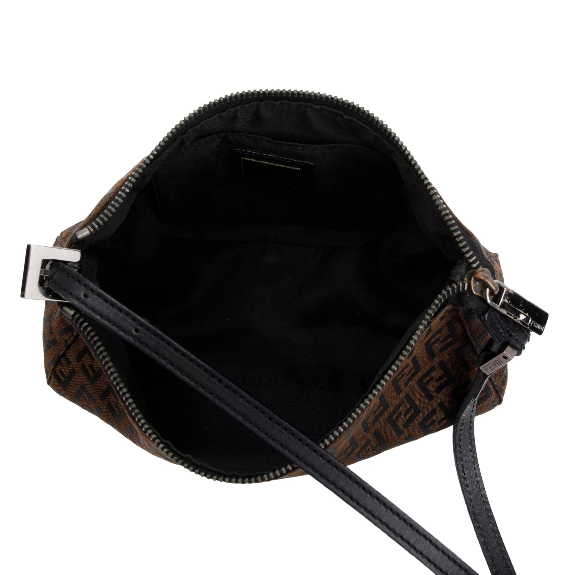 Fendi Brown FF Zucchino Canvas Pochette - Image 10