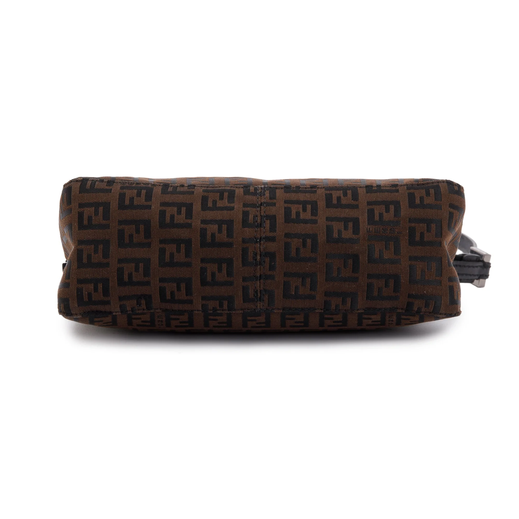 Fendi Brown FF Zucchino Canvas Pochette - Image 5