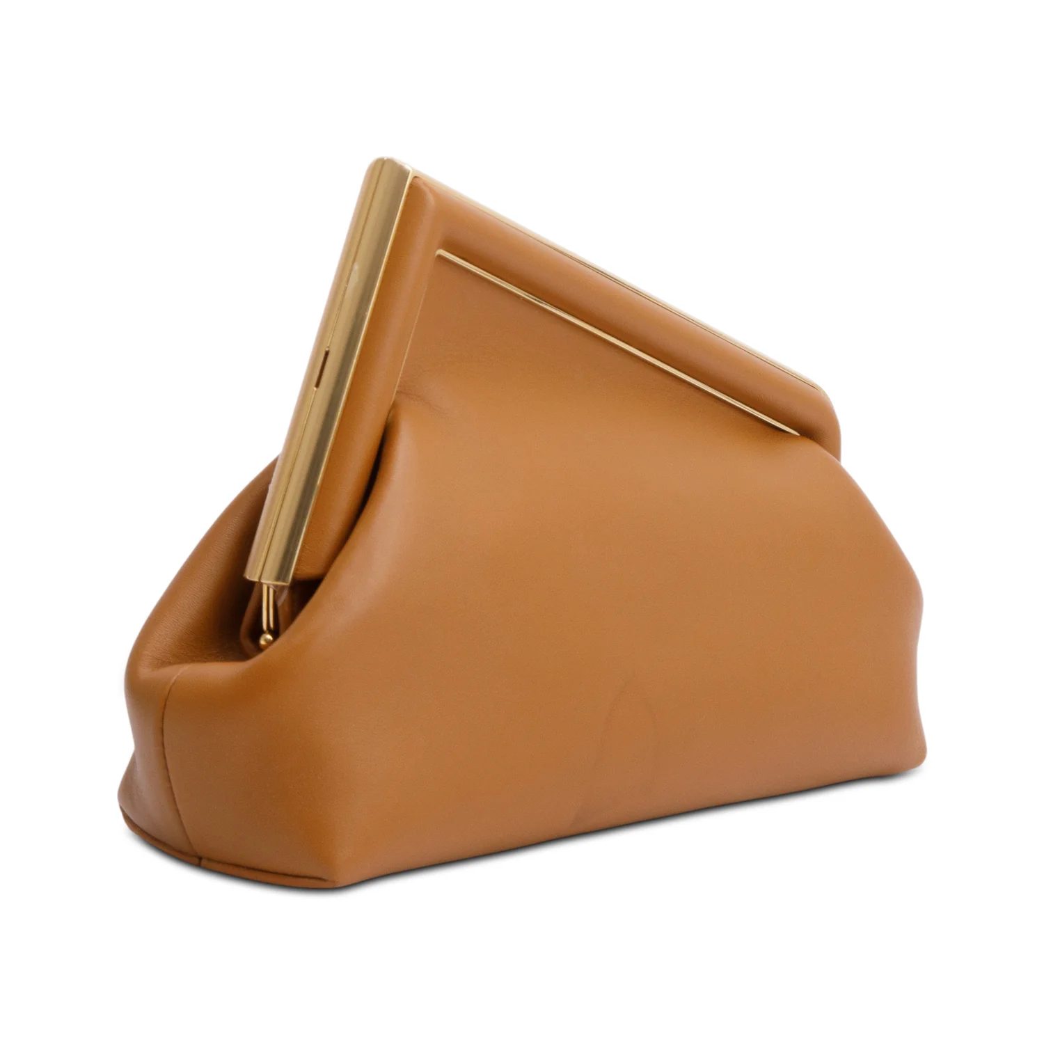 Fendi Brown Nappa Leather Small Fendi First Bag w/ Straps - Image 6