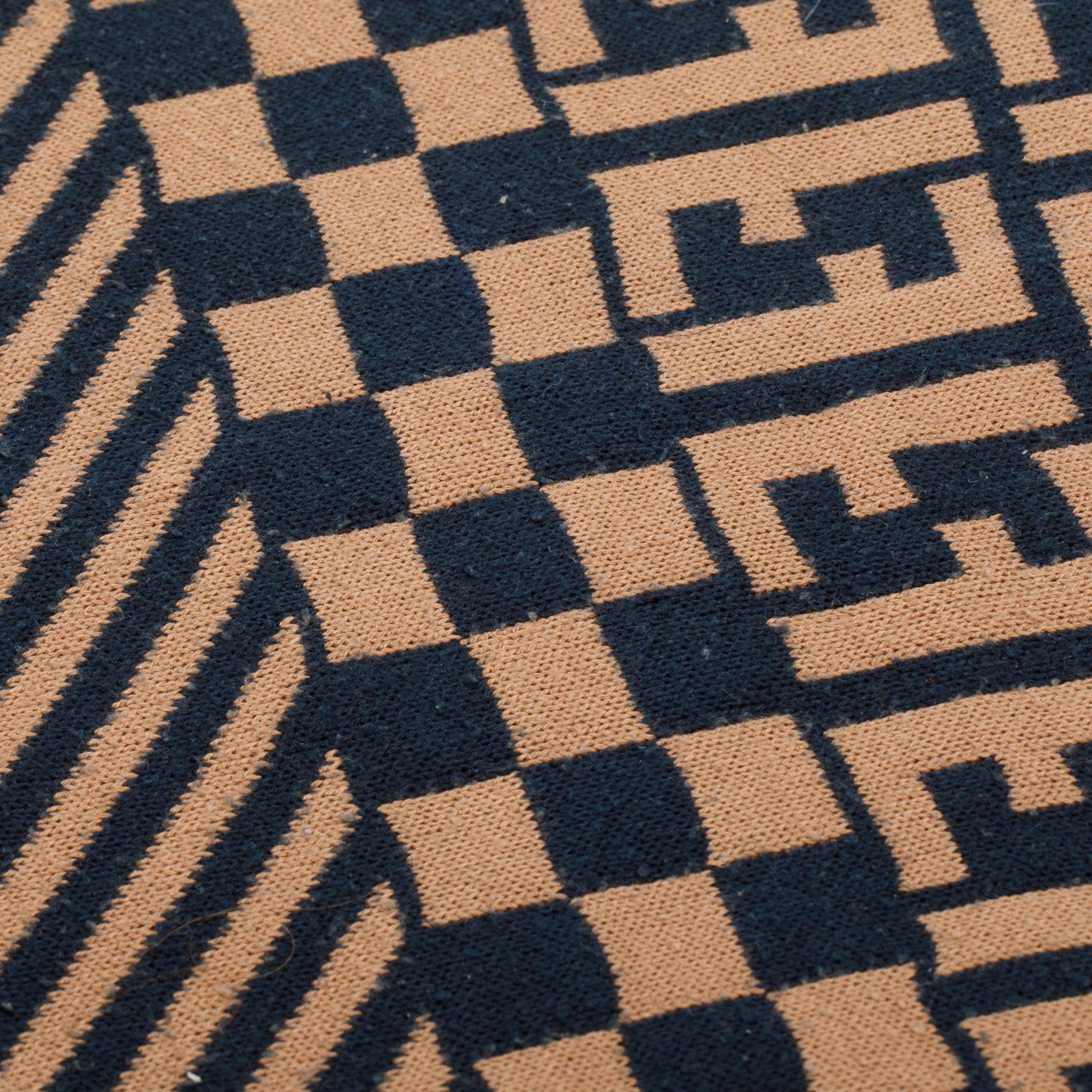 Fendi Brown Wool Zucca FF Logo Scarf - Image 4
