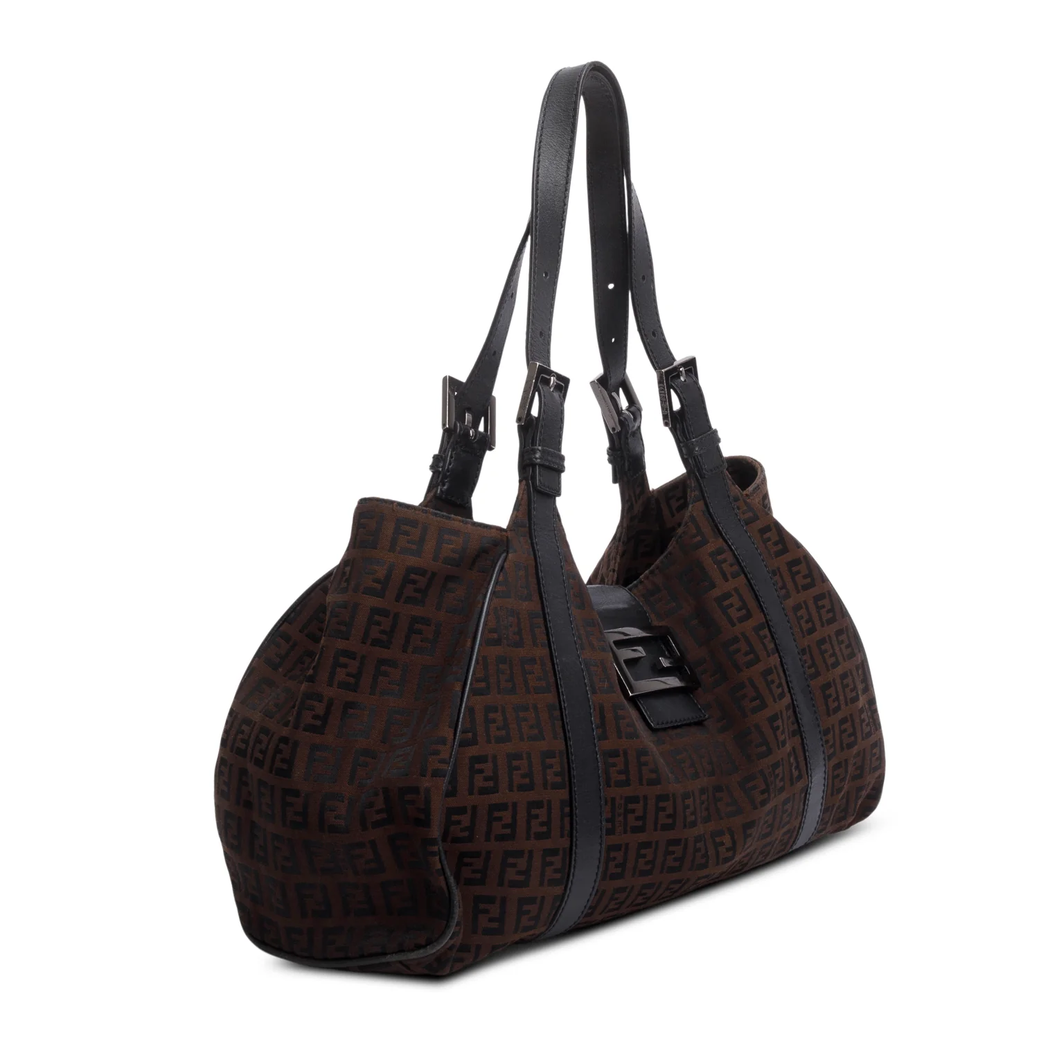 Fendi Brown Zucca Canvas Hobo Bag - Image 2