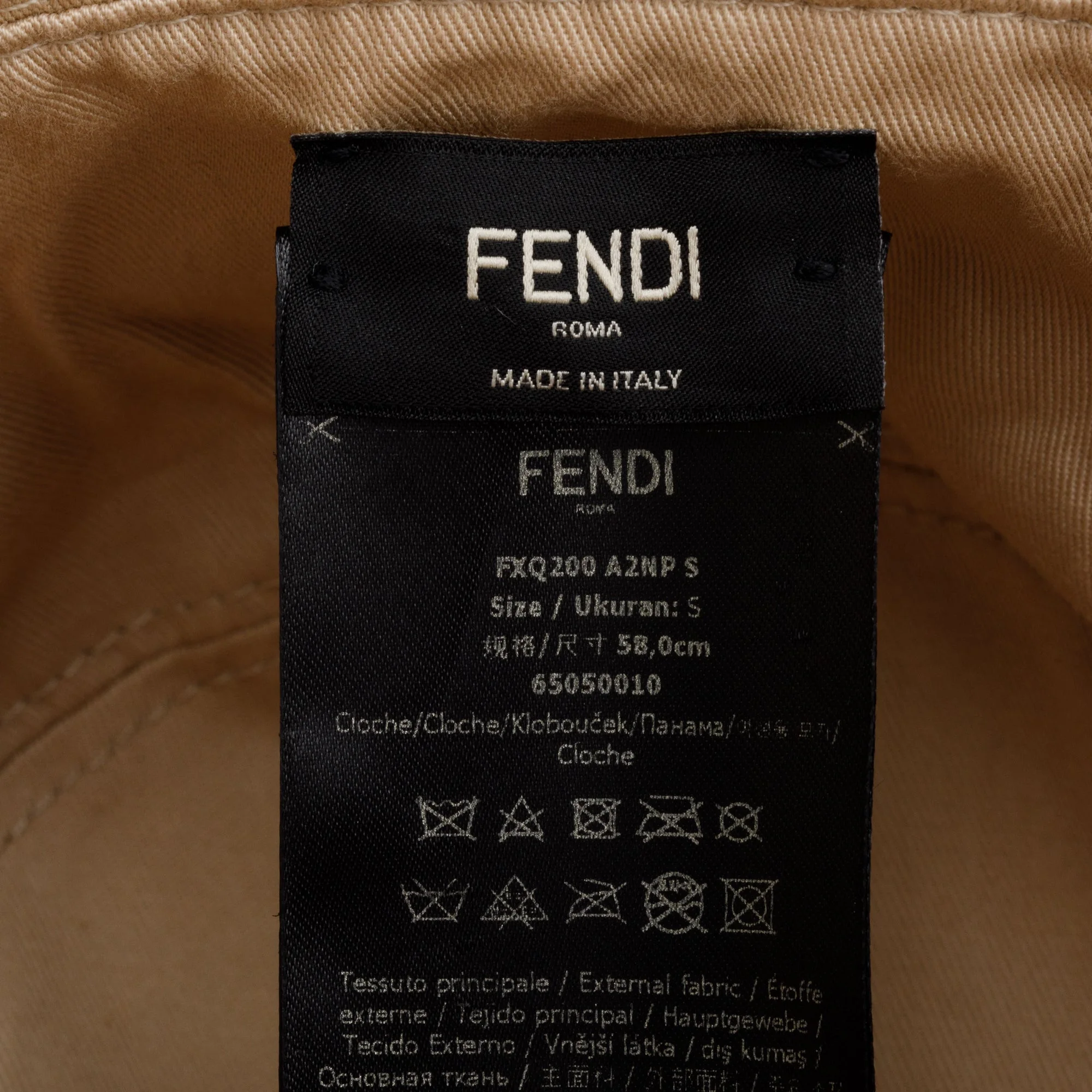Fendi Brown Zucca FF Canvas Bucket Hat, Size S 58 w/ Box - Image 5