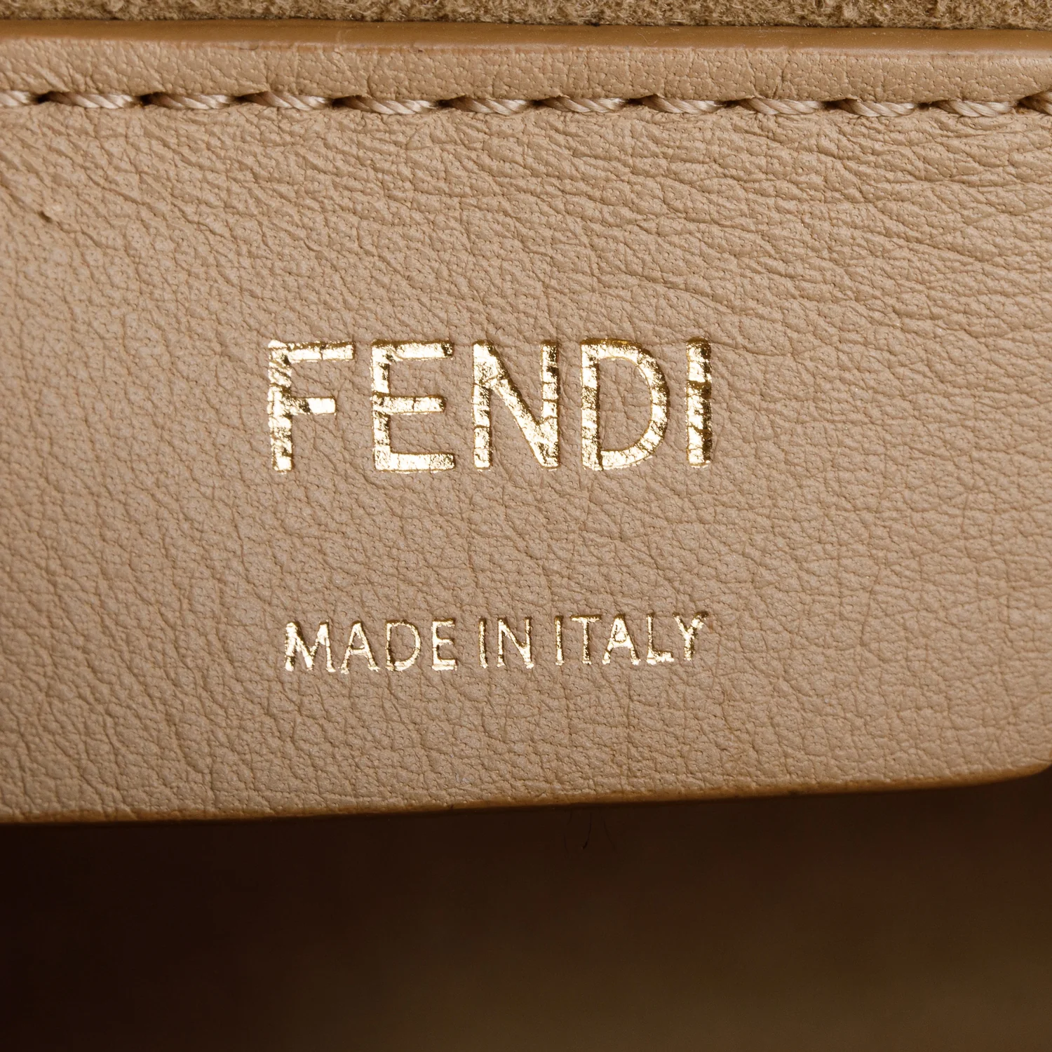 Fendi Cream Vitello Liberty Scalloped Studded Kan I Shoulder Bag w/ Straps - Image 9