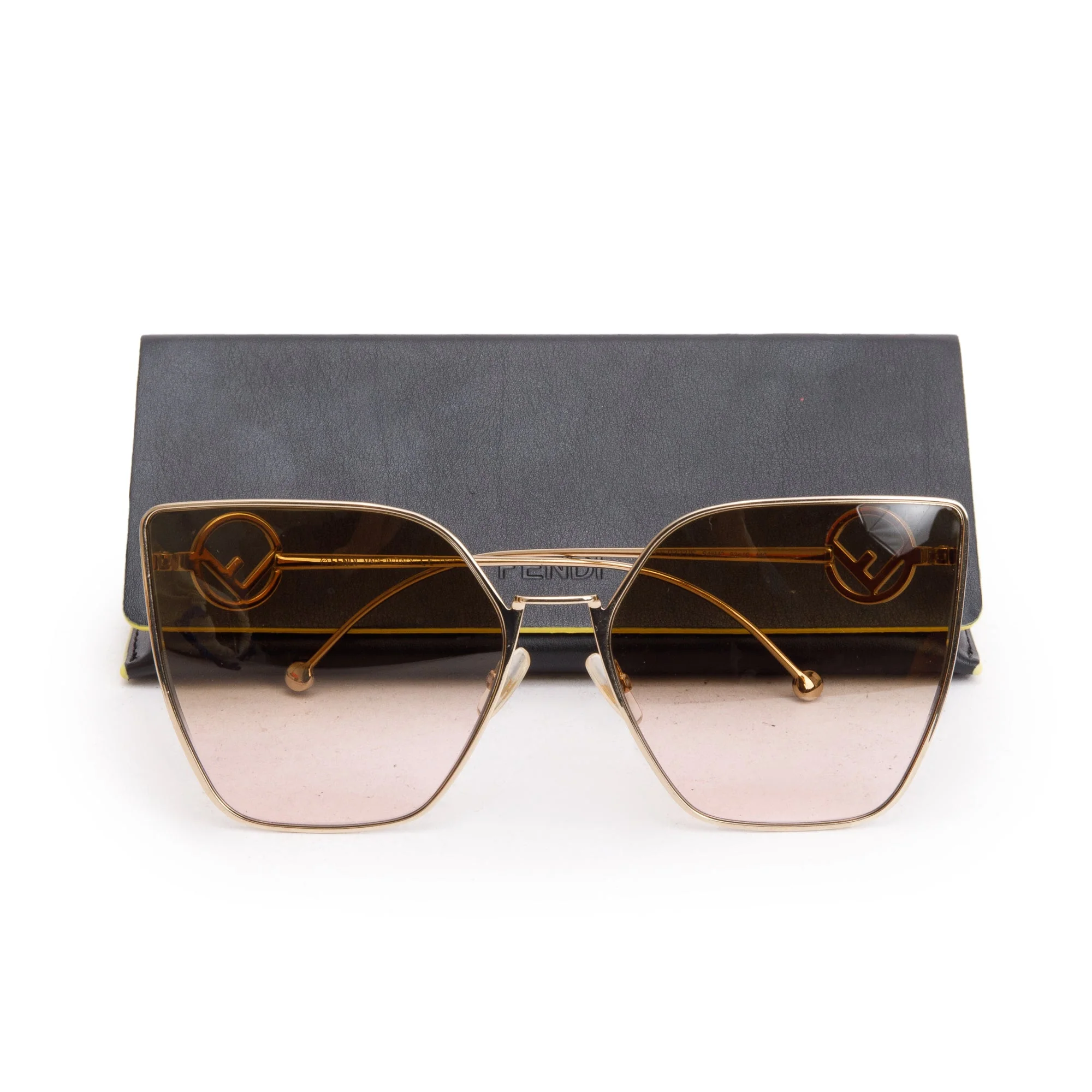 Fendi FE0323/S Gold-Tone Metal F is Fendi Sunglasses w/ Case - Image 2