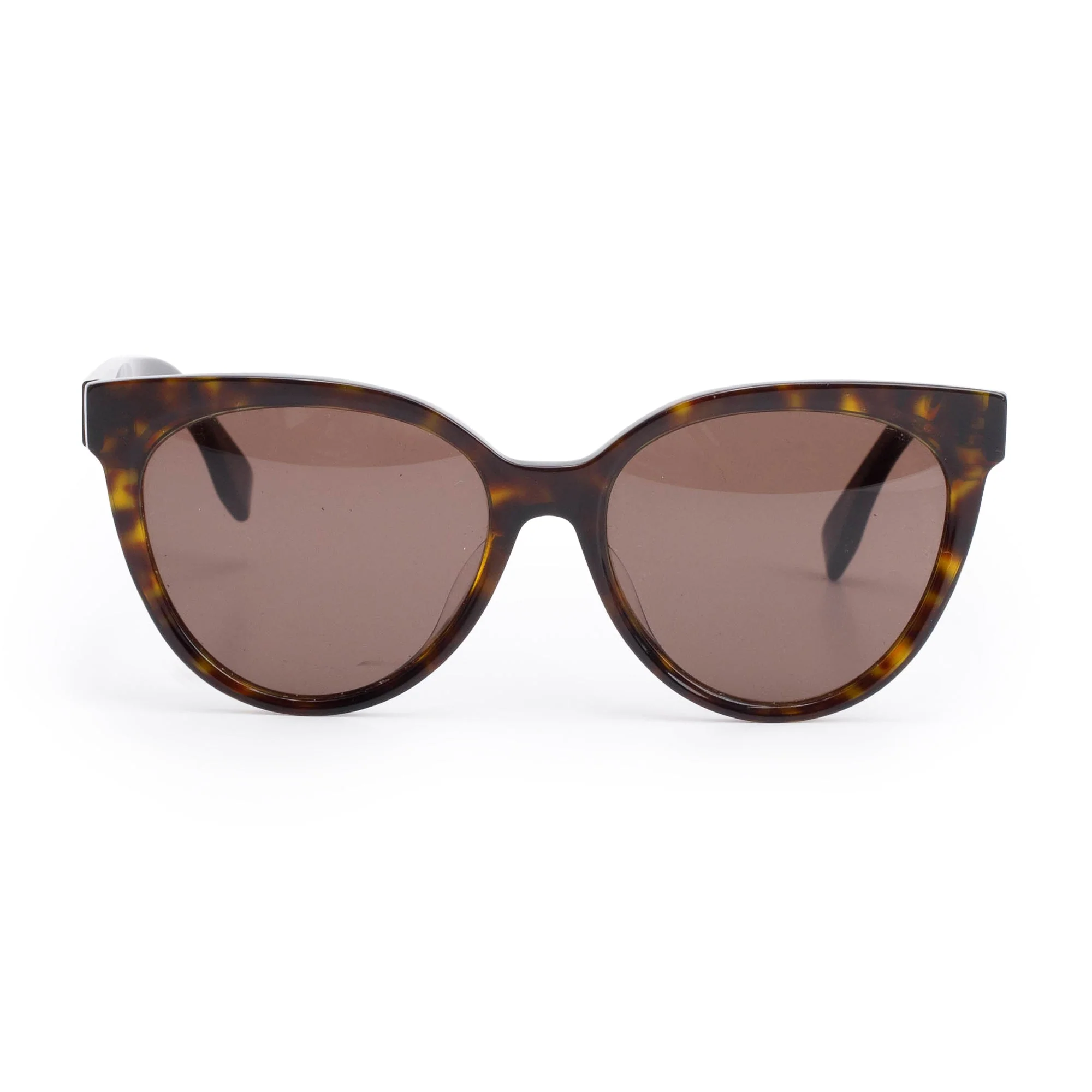 Fendi FE400088U Havana Acetate Cat-Eye Sunglasses w/ Pouch