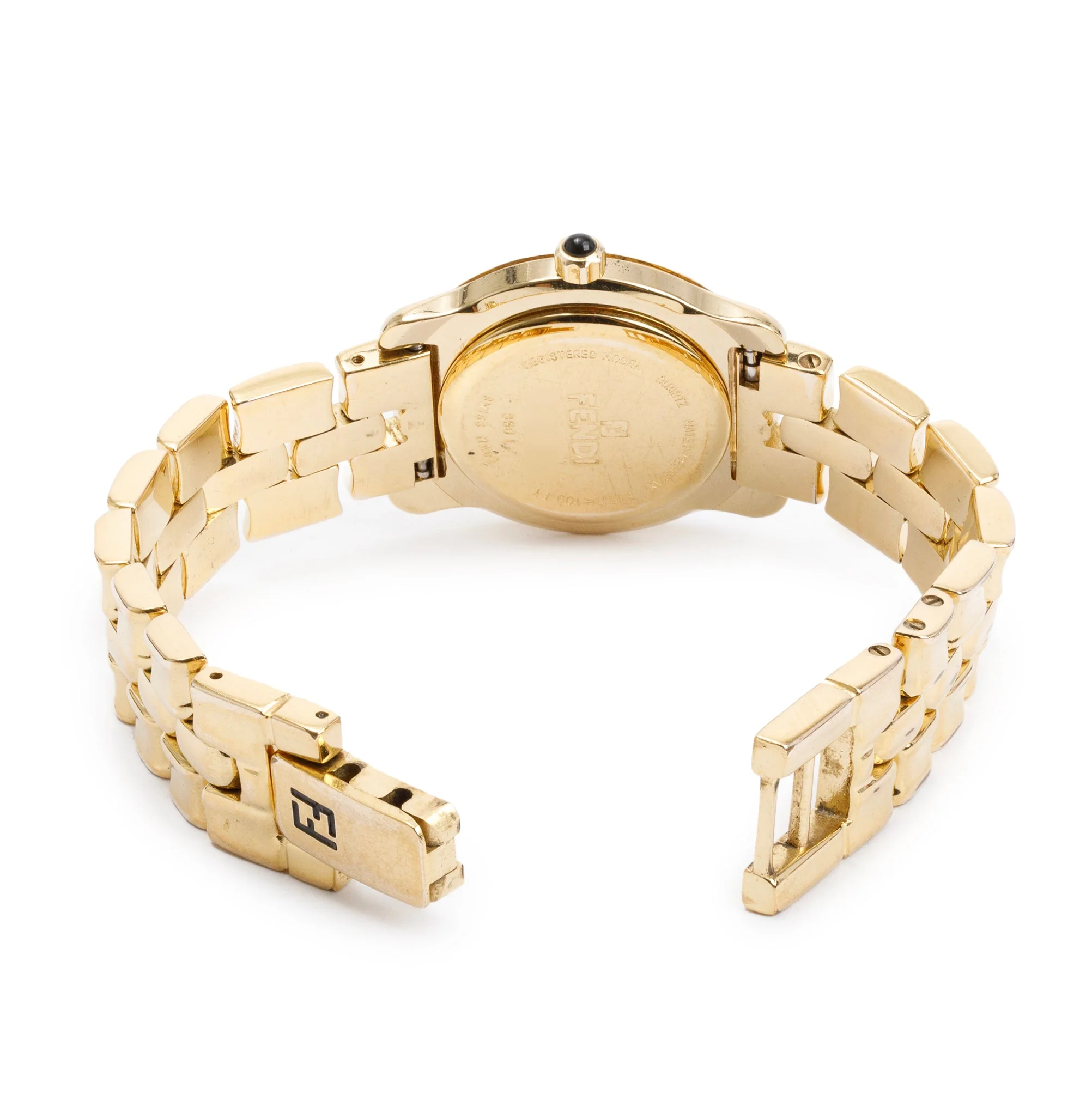 Fendi Gold-Plated Stainless Steel 860L Series 25 MM Watch w/ Box & 2 Bezels - Image 5