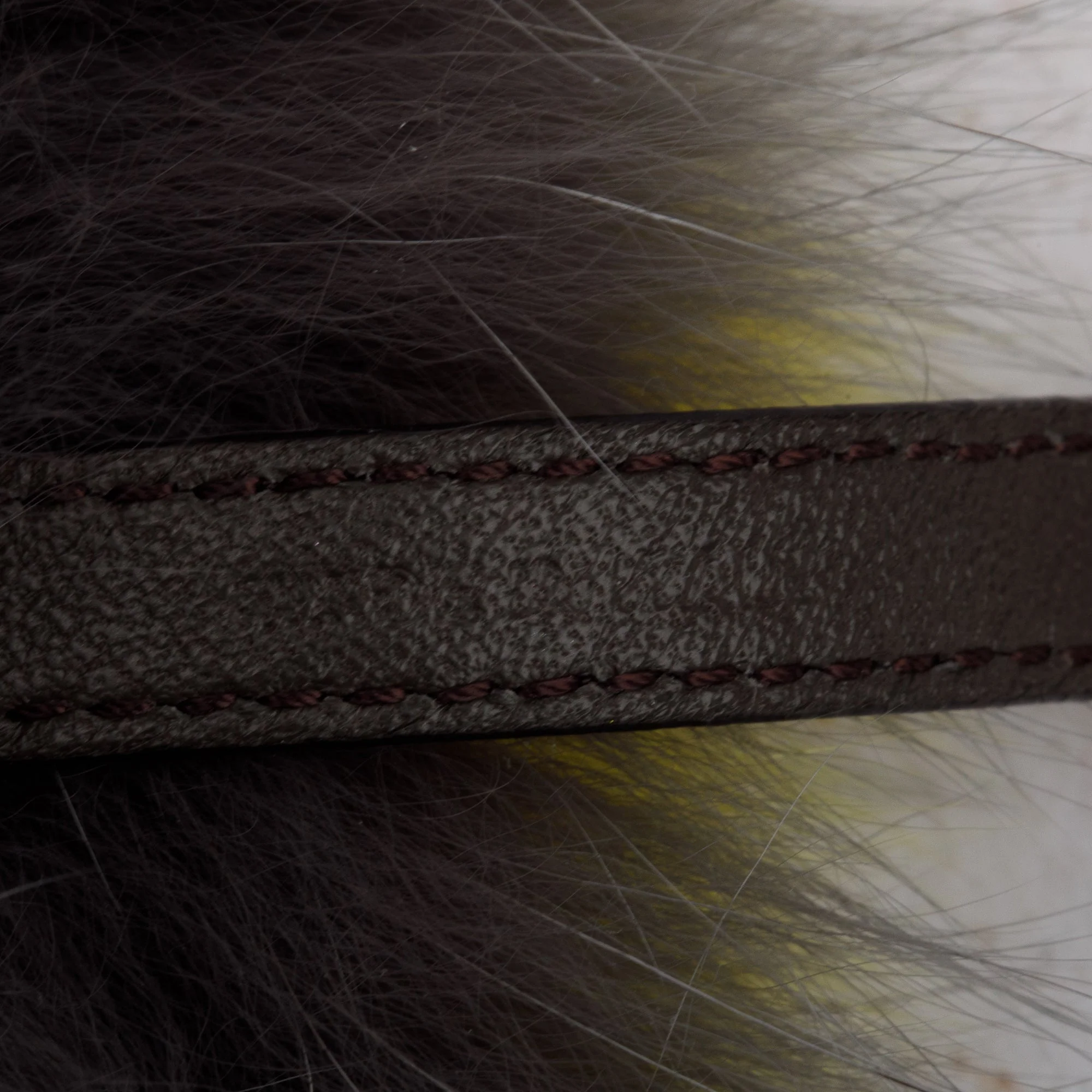 Fendi Grey Mink Fox Fur Alphabet 'S' Pompom Bag Charm - Image 3
