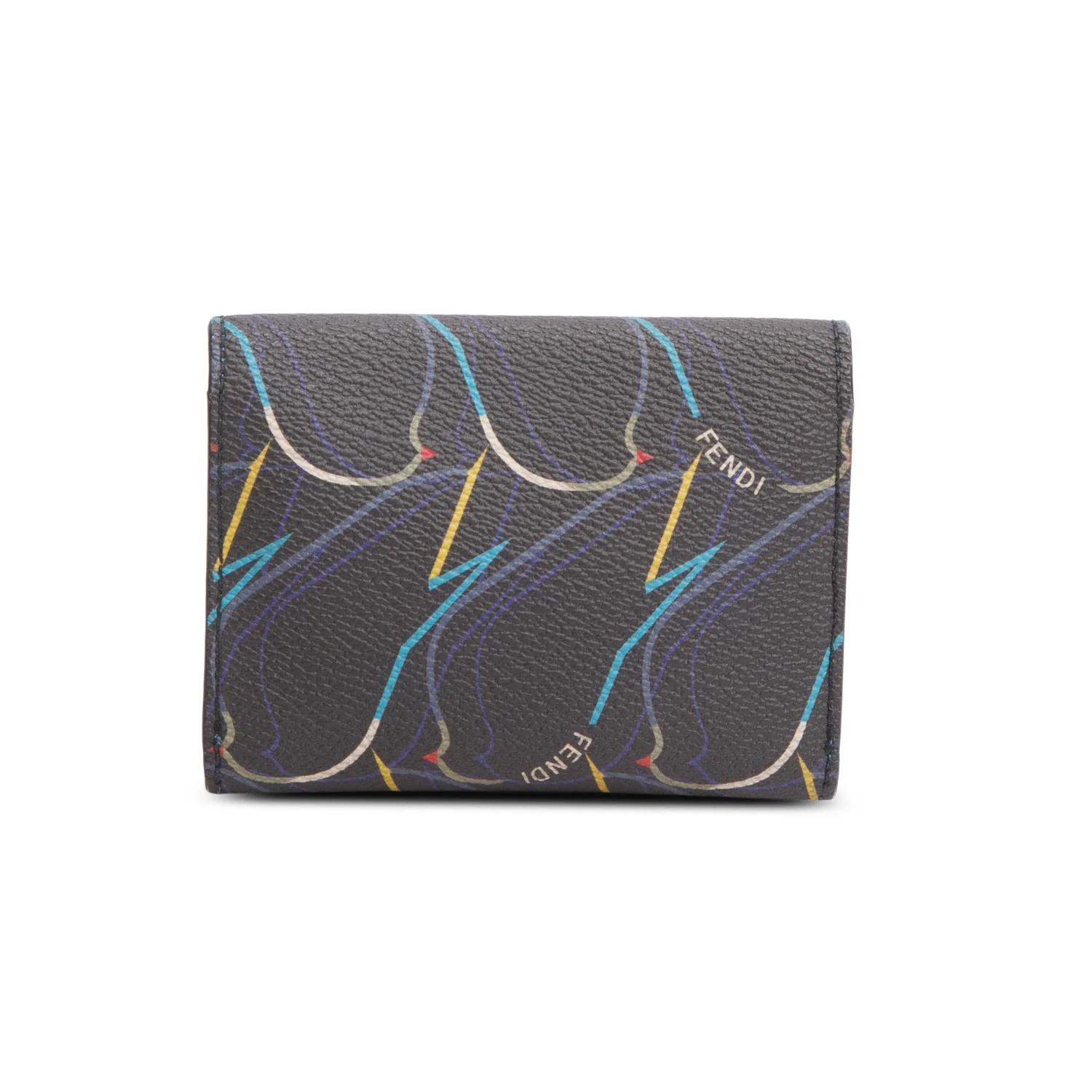 Fendi Grey Vitello Elite QuTweet Compact Wallet - Image 3