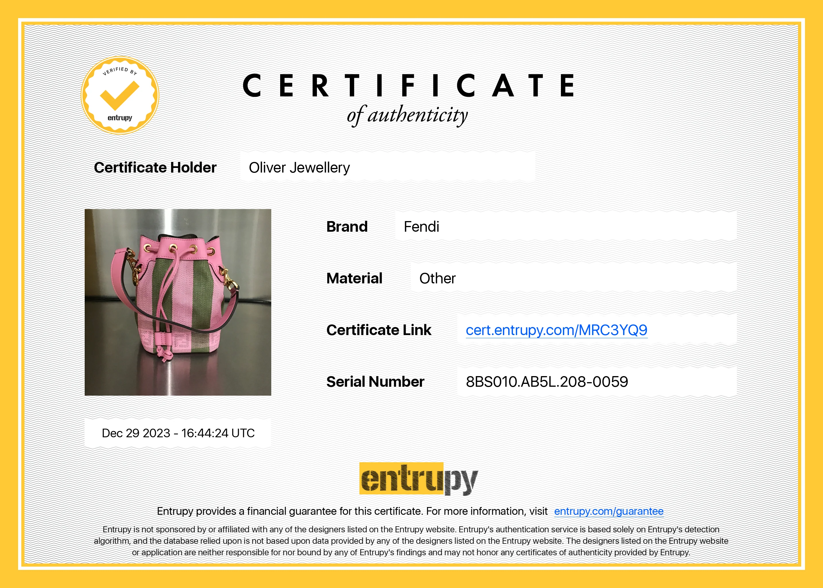 Fendi Military Rosa Lollypop Raffia Vitello Seta F is Fendi Pequin Gingham Woven Mini Mon Tresor Bucket Bag - Image 11