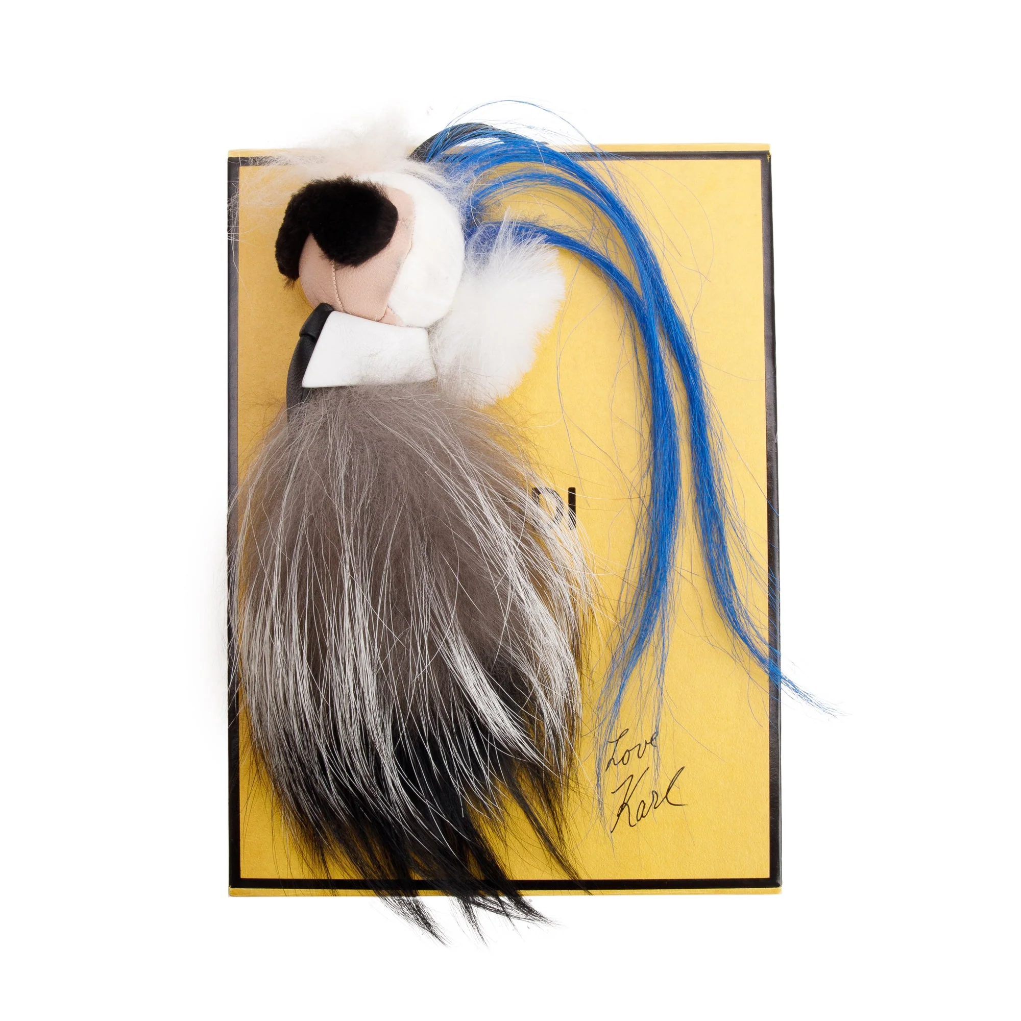 Fendi Mink Fox Fur Mini Karlito Bag Charm Keychain w/ Box - Image 2